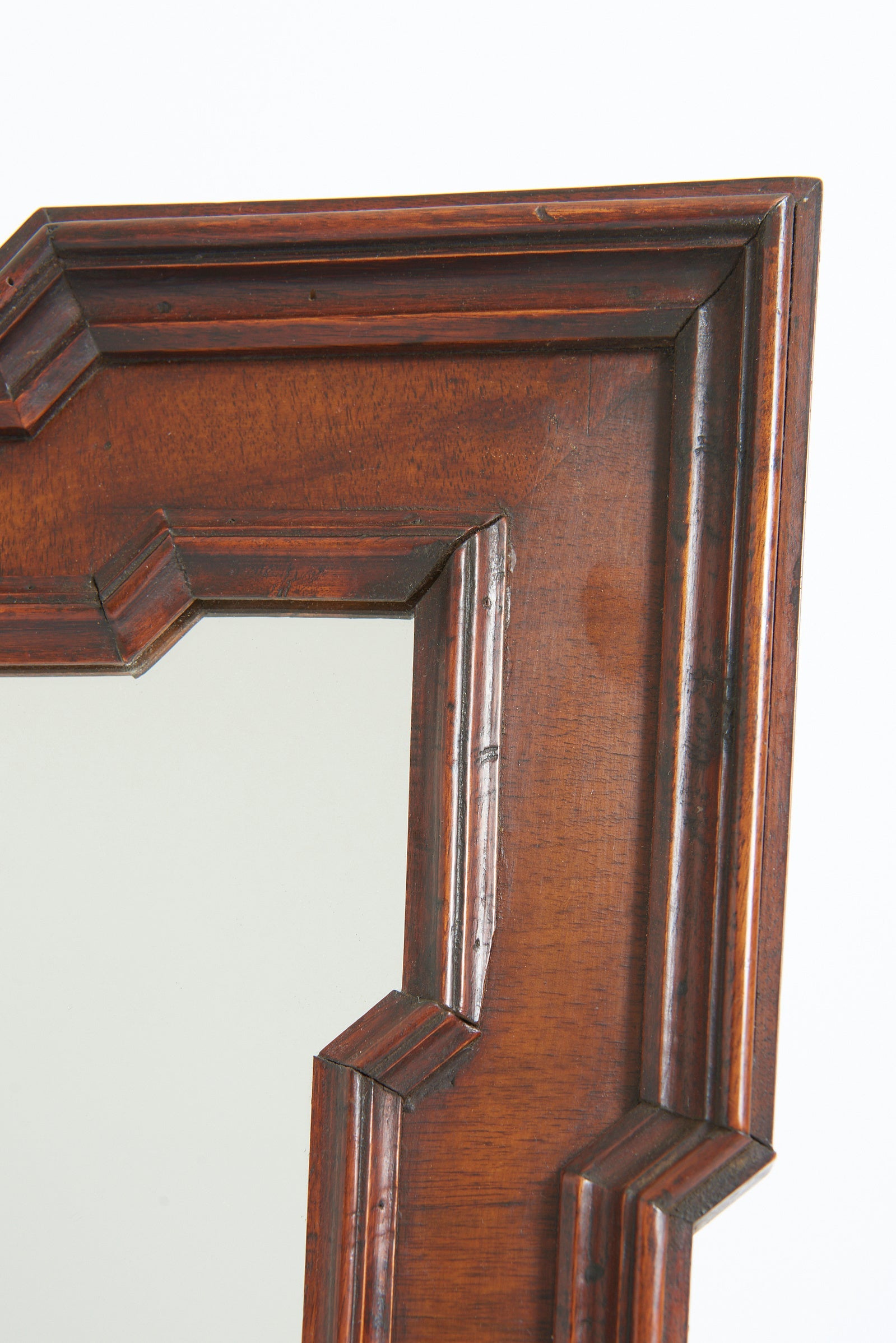 Pair of Walnut Geometric Mirrors