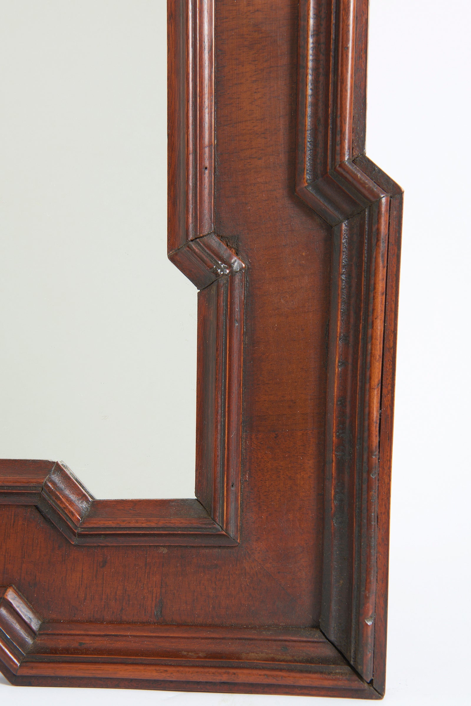 Pair of Walnut Geometric Mirrors