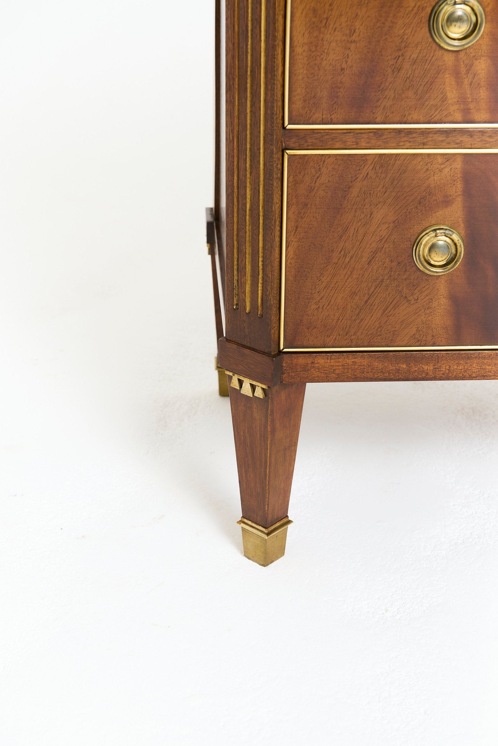Near Pair of Marble Top Chests of Drawers