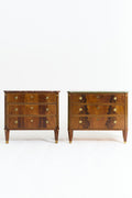 9467- Near Pair of Marble Top Chests of Drawers
