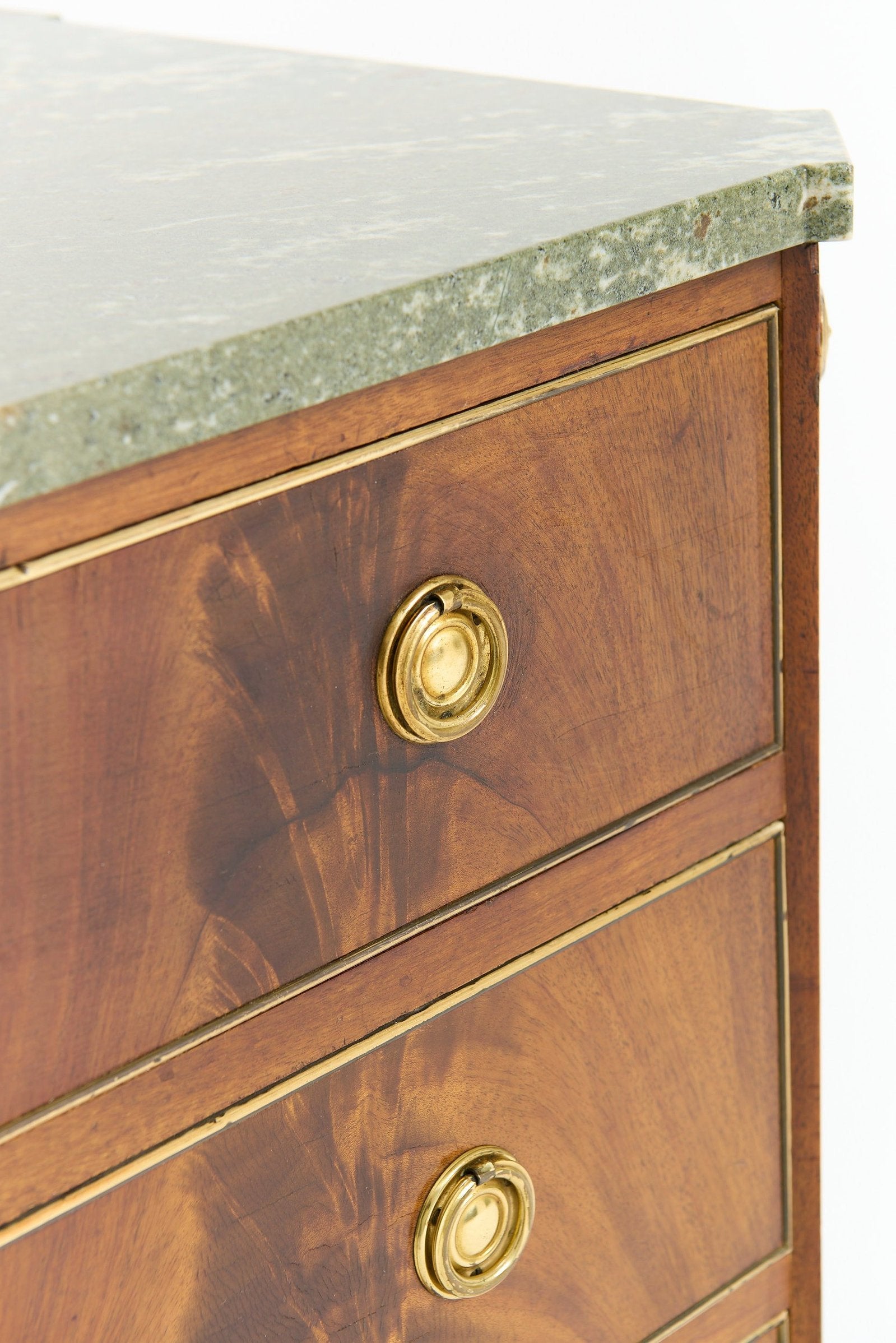 Near Pair of Marble Top Chests of Drawers