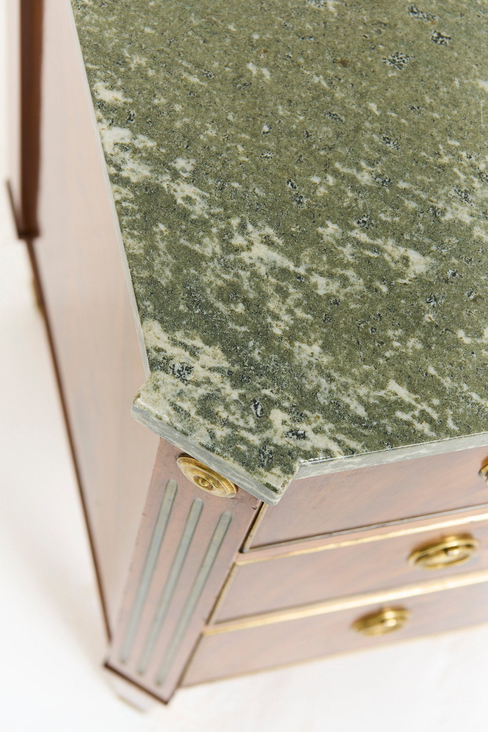 Near Pair of Marble Top Chests of Drawers