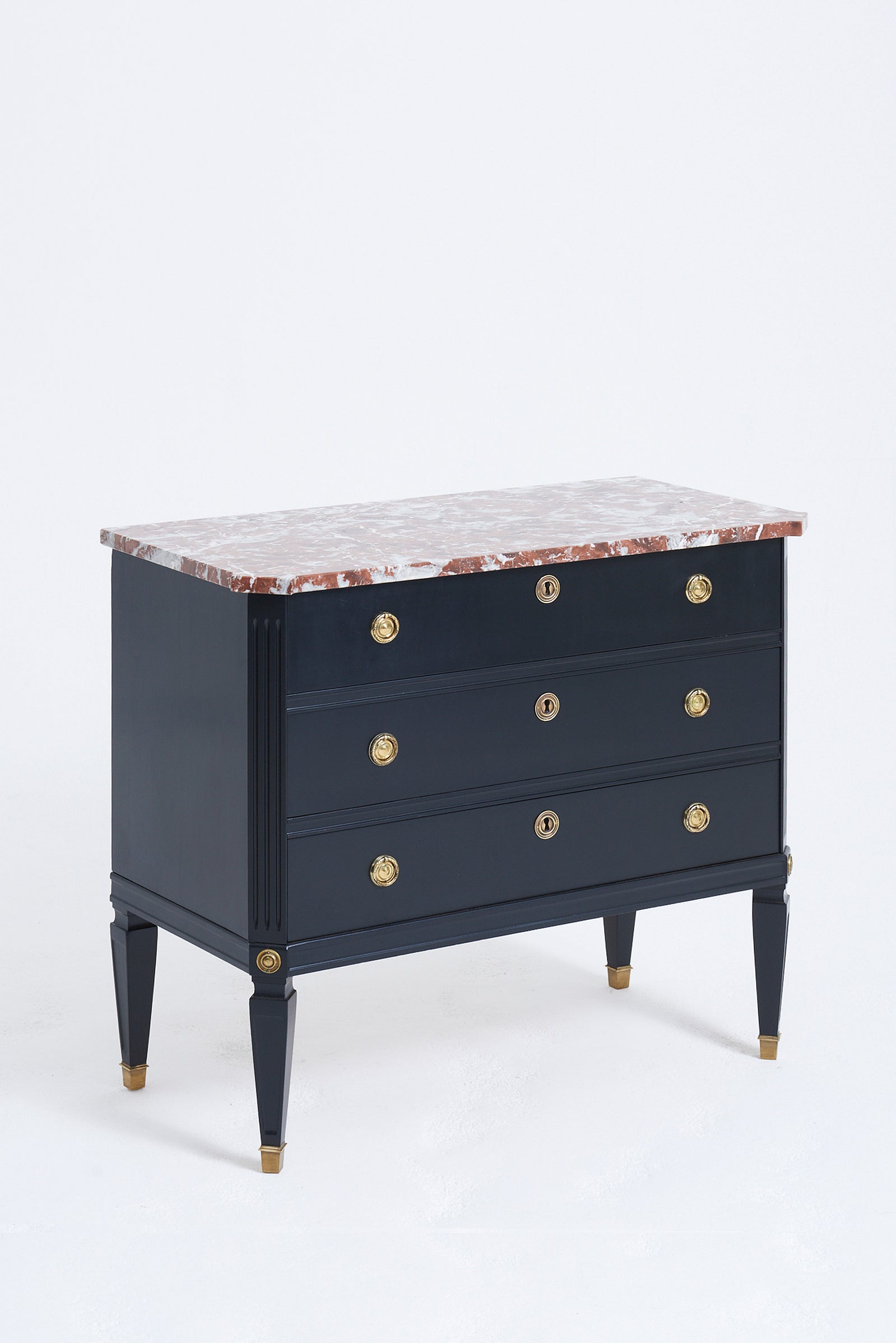 Pair of Marble Top Chests of Drawers