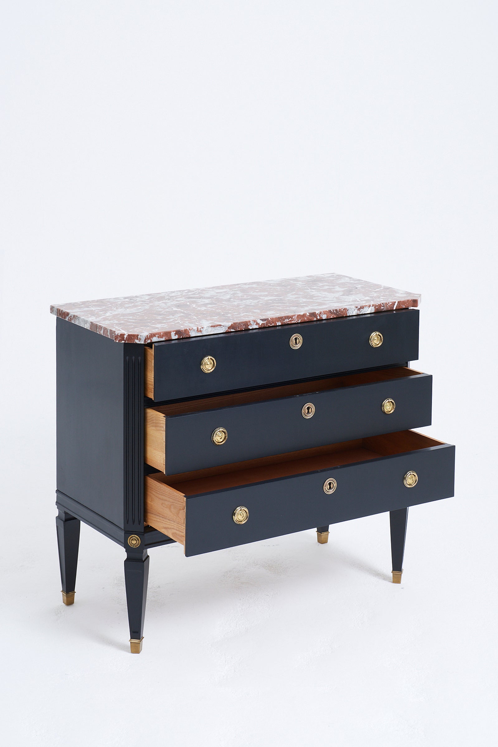 Pair of Marble Top Chests of Drawers