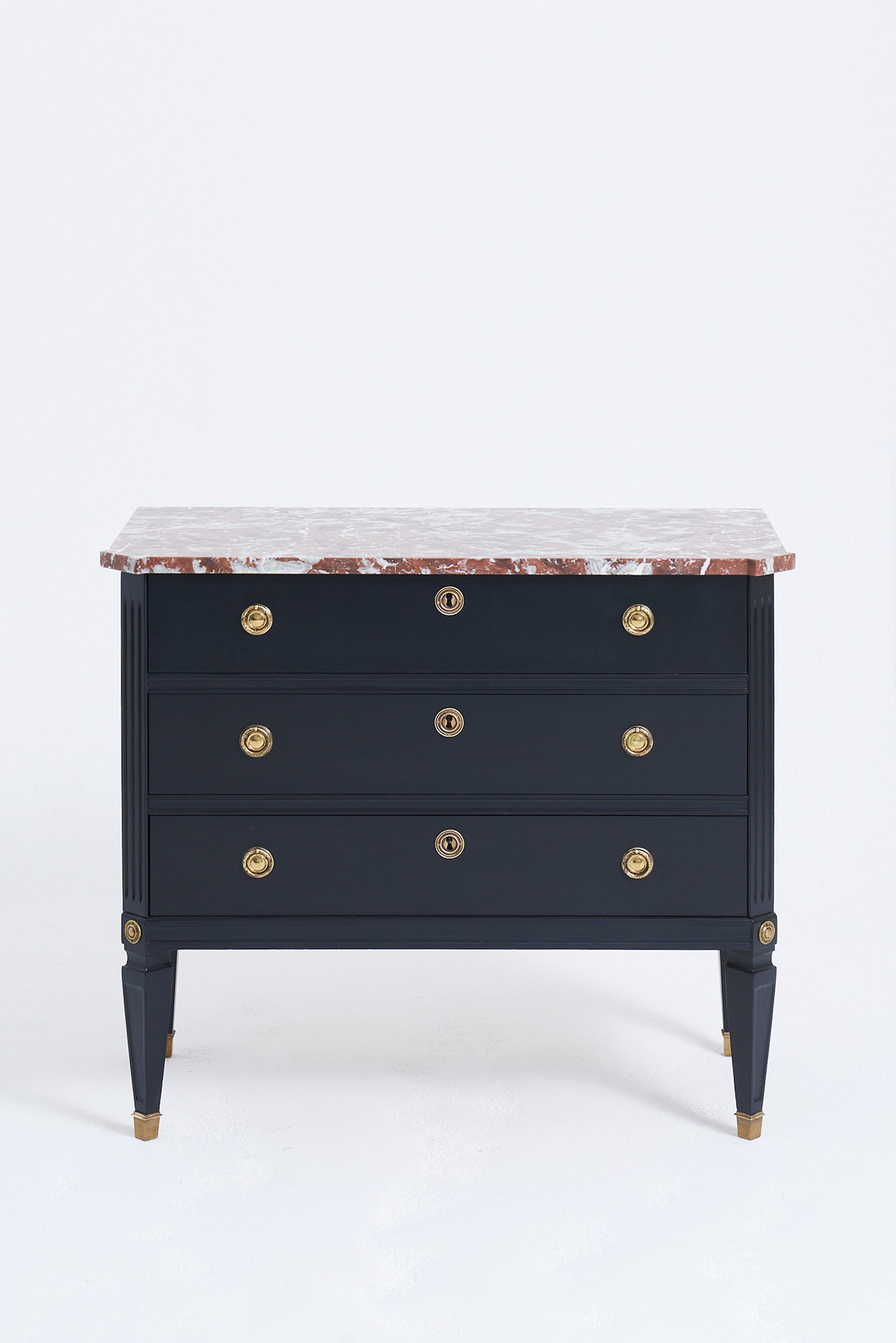 Pair of Marble Top Chests of Drawers