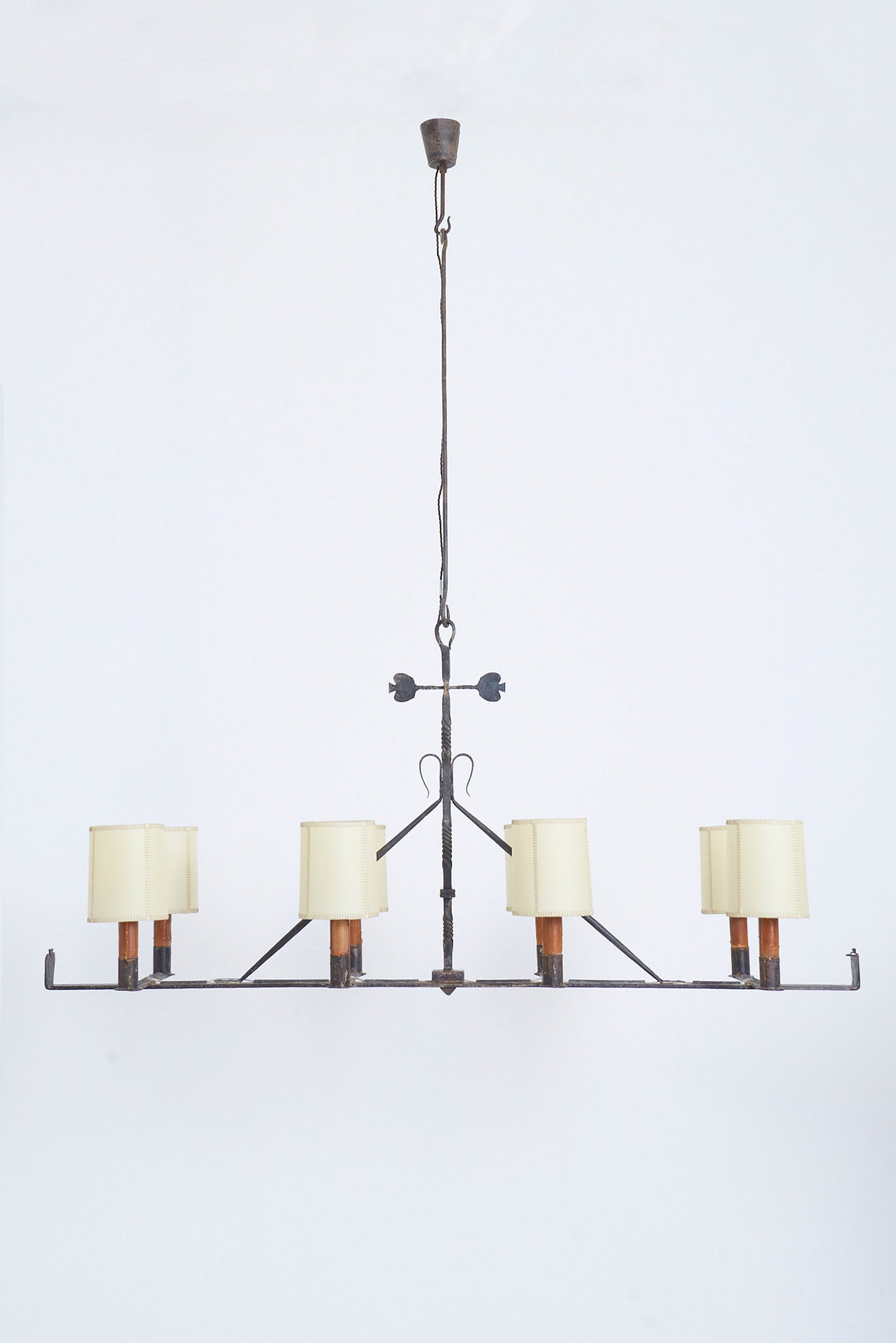 Large Forged Iron Ceiling Light