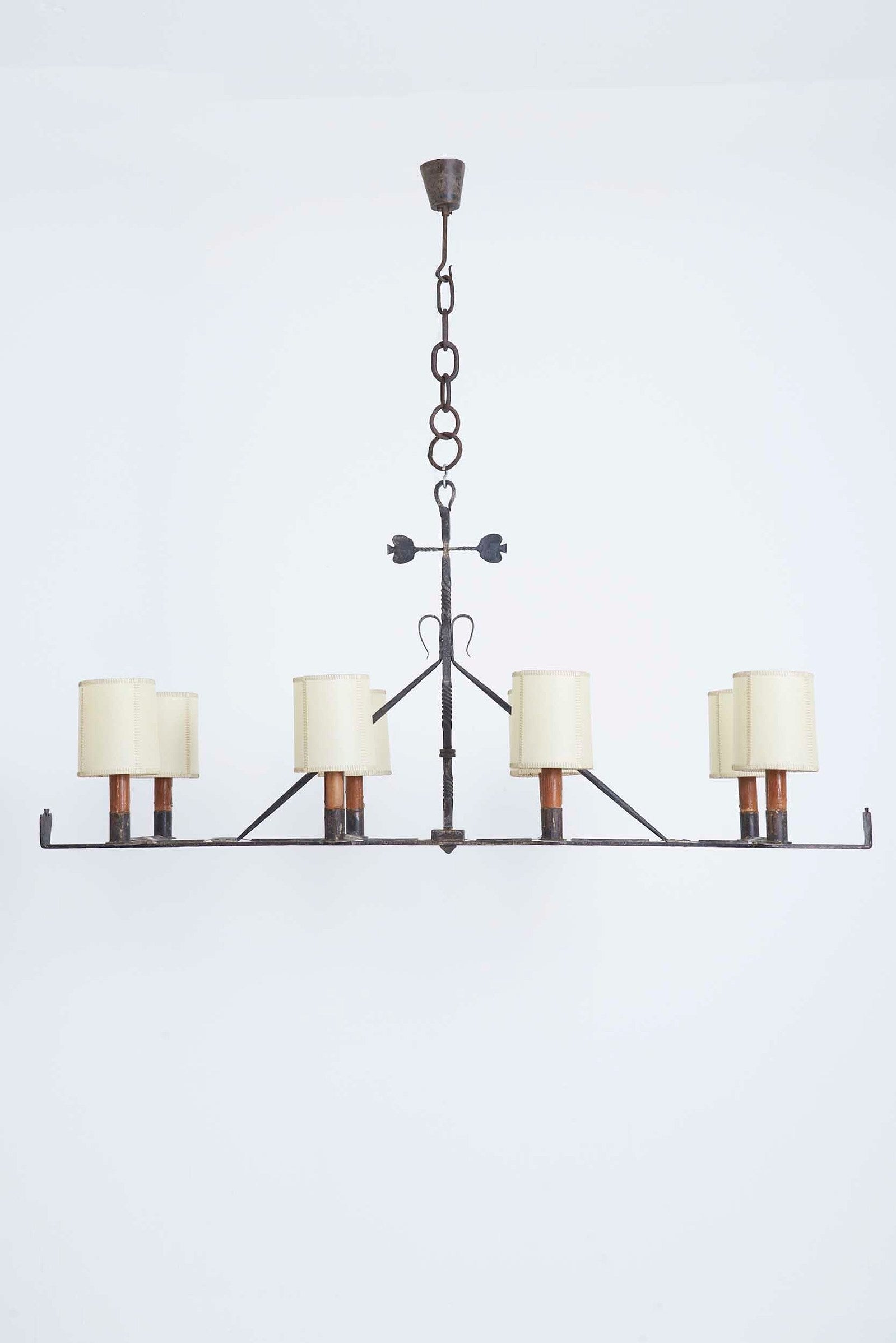 Large Forged Iron Ceiling Light