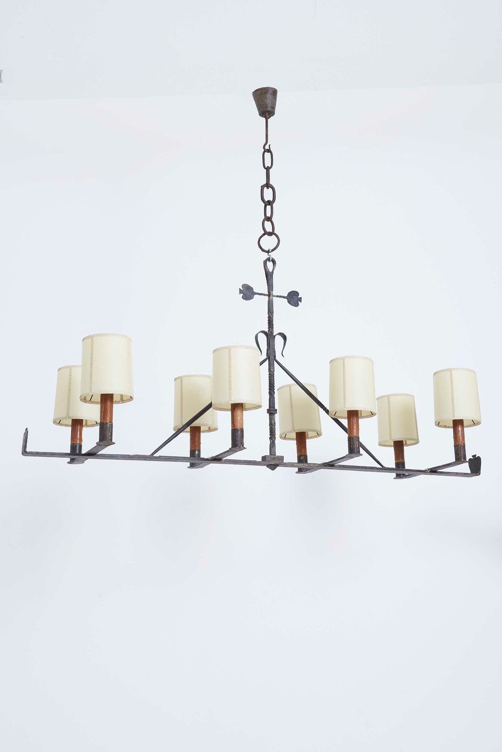 Large Forged Iron Ceiling Light