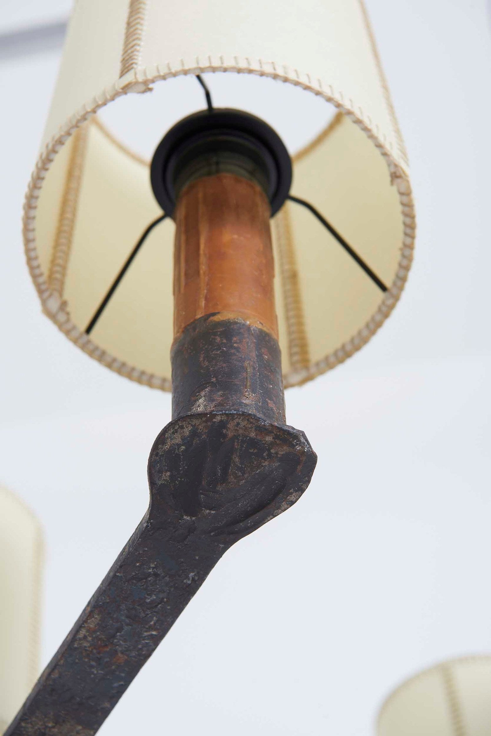 Large Forged Iron Ceiling Light