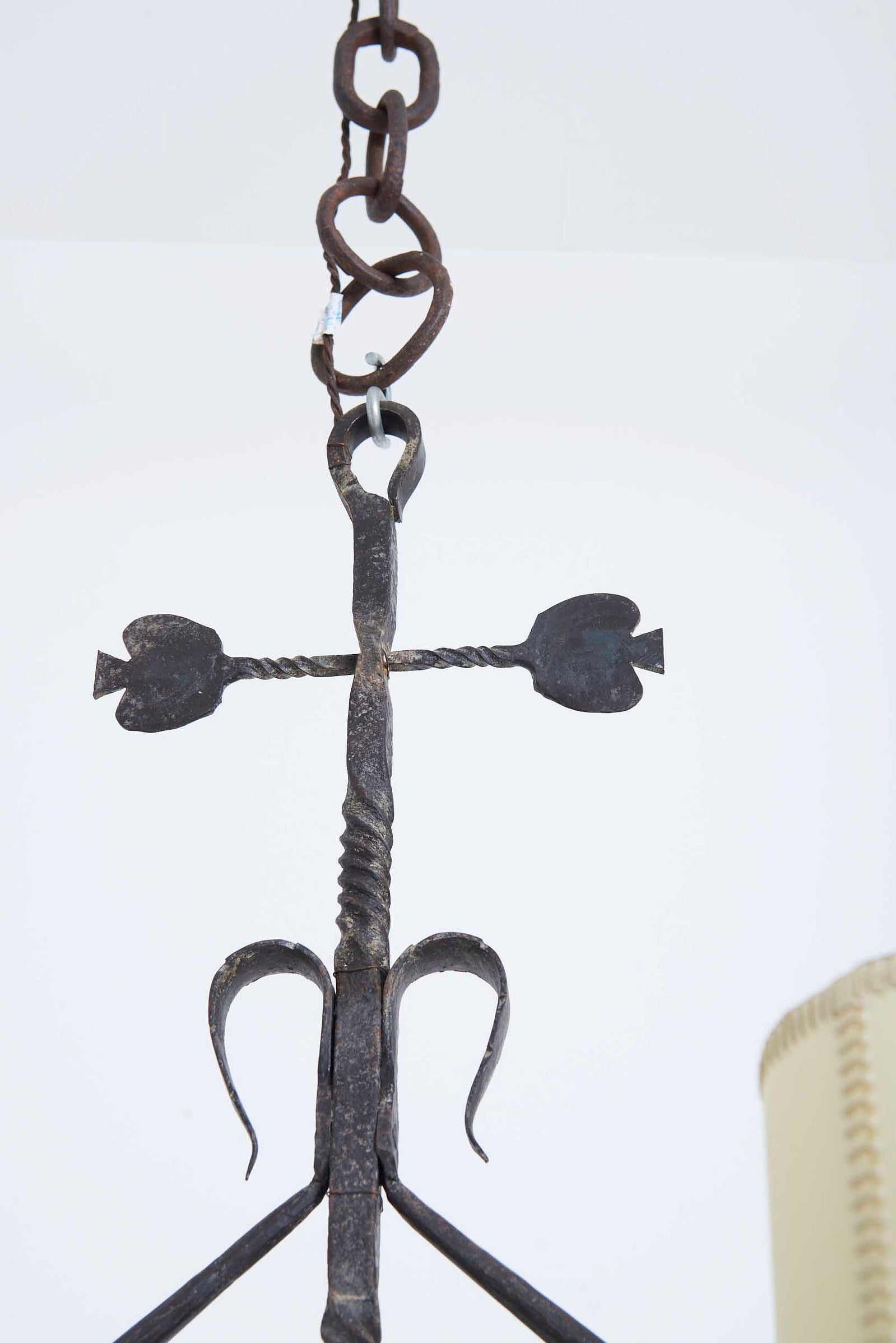 Large Forged Iron Ceiling Light