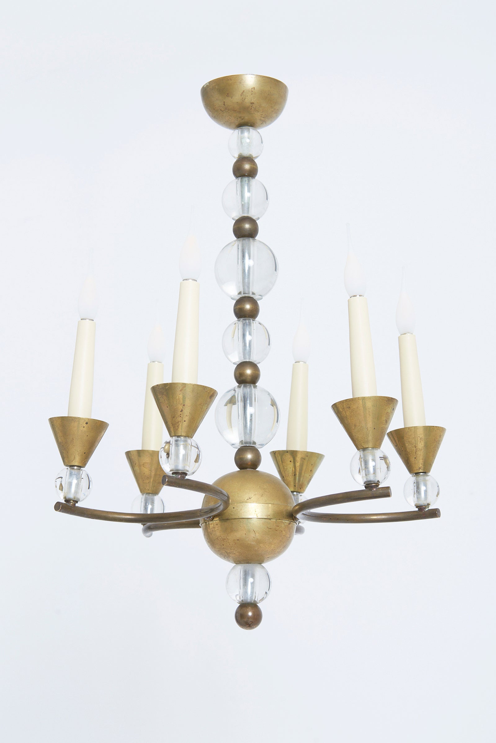 Modernist Ceiling Light by Jacques Adnet (1900-1984)