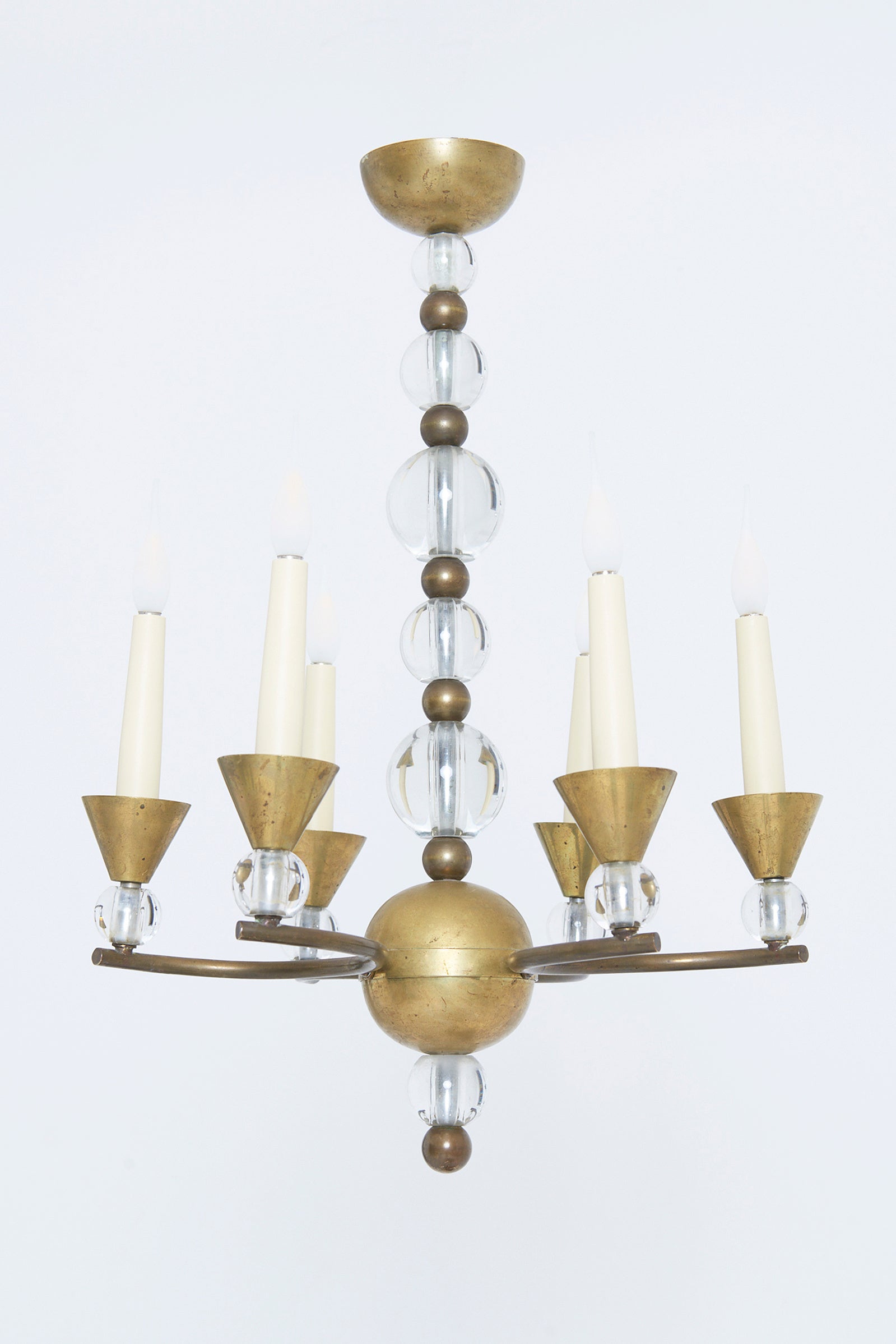 Modernist Ceiling Light by Jacques Adnet (1900-1984)