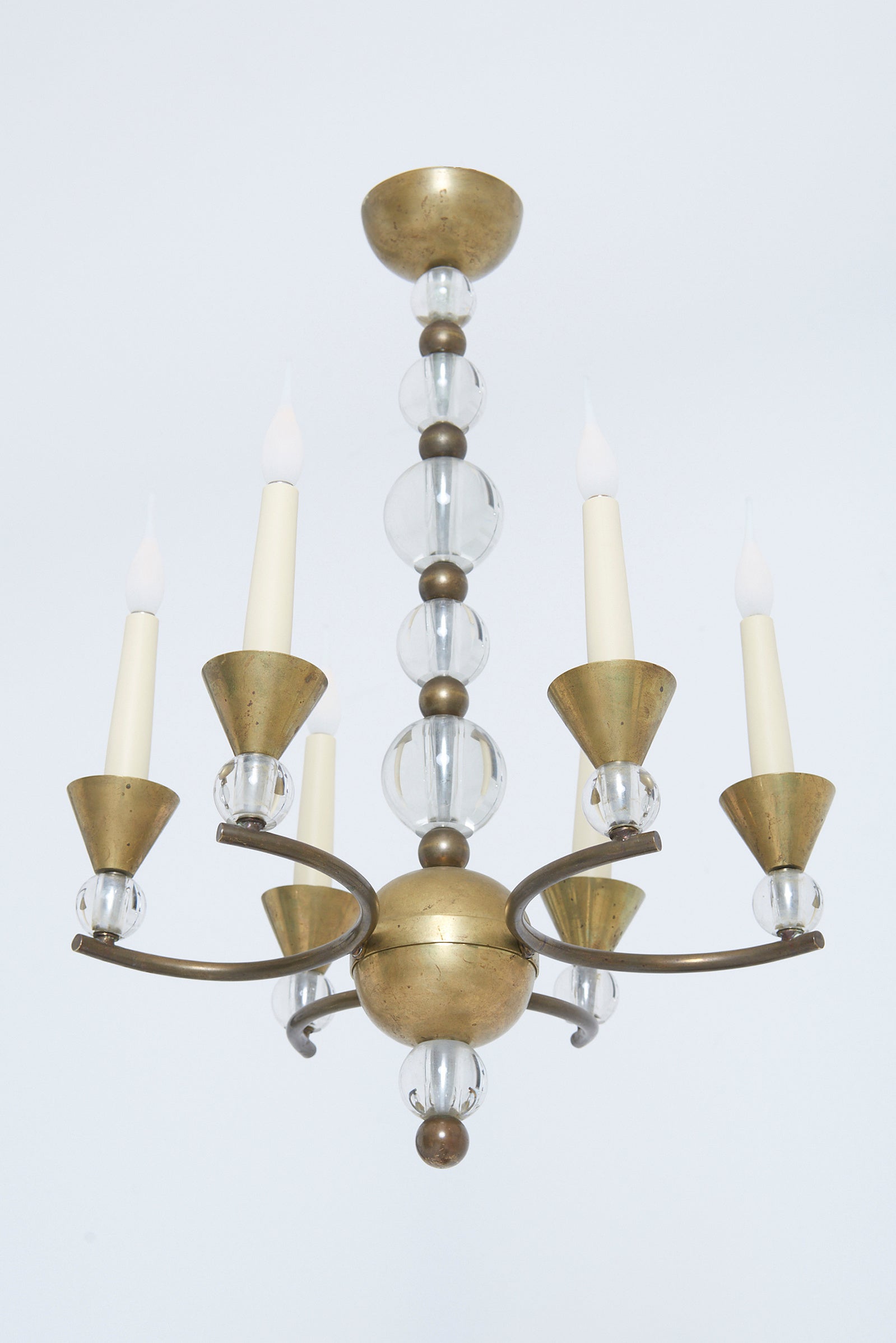 9531- Modernist Ceiling Light by Jacques Adnet (1900-1984)