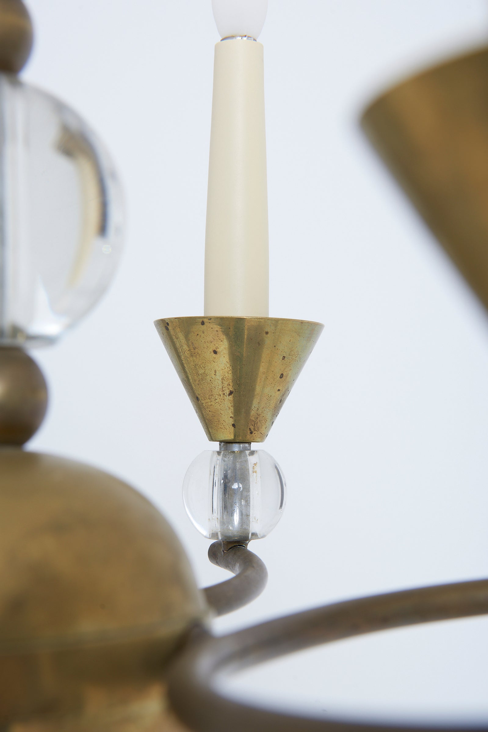 Modernist Ceiling Light by Jacques Adnet (1900-1984)