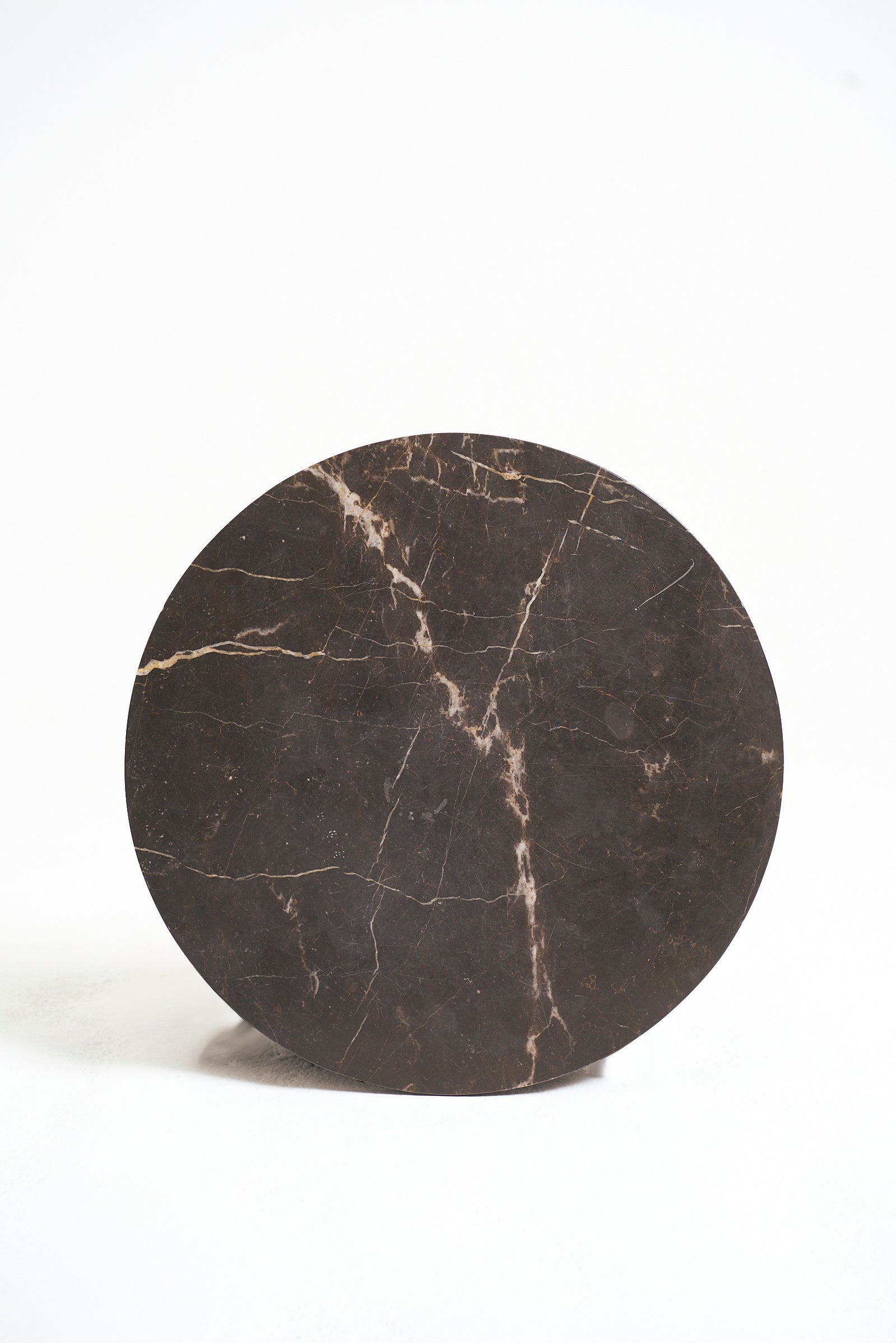 Modernist Marble and Nickel Side Table