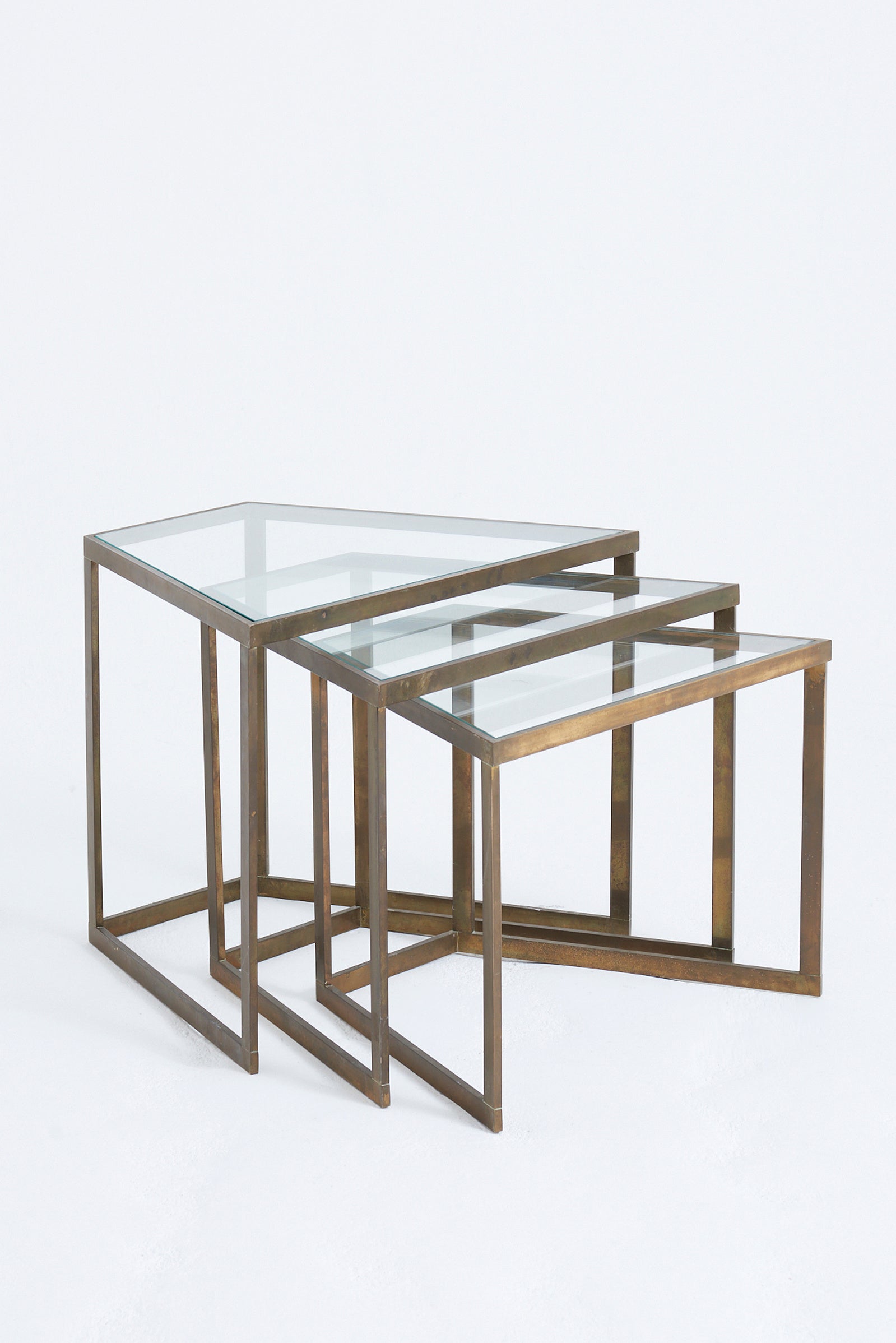 9541- Brass Nest of Tables
