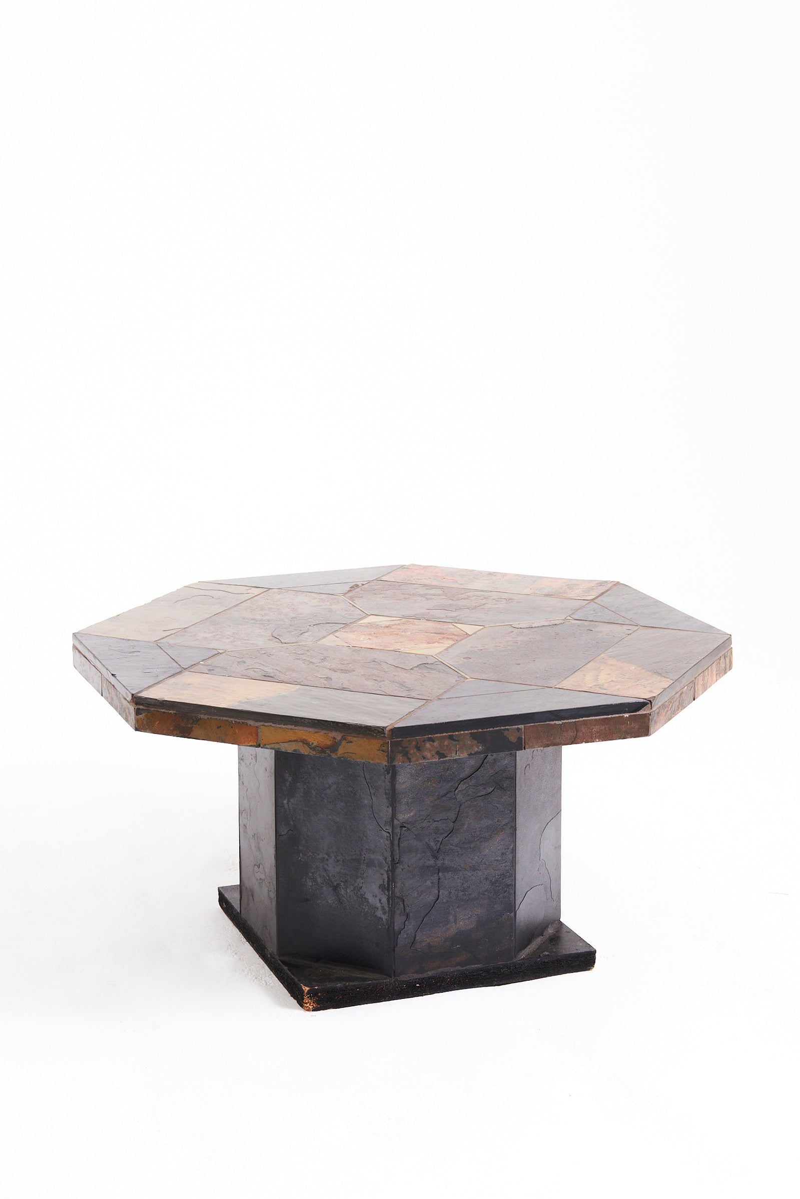 9542- Brutalist Lava Stone Coffee Table