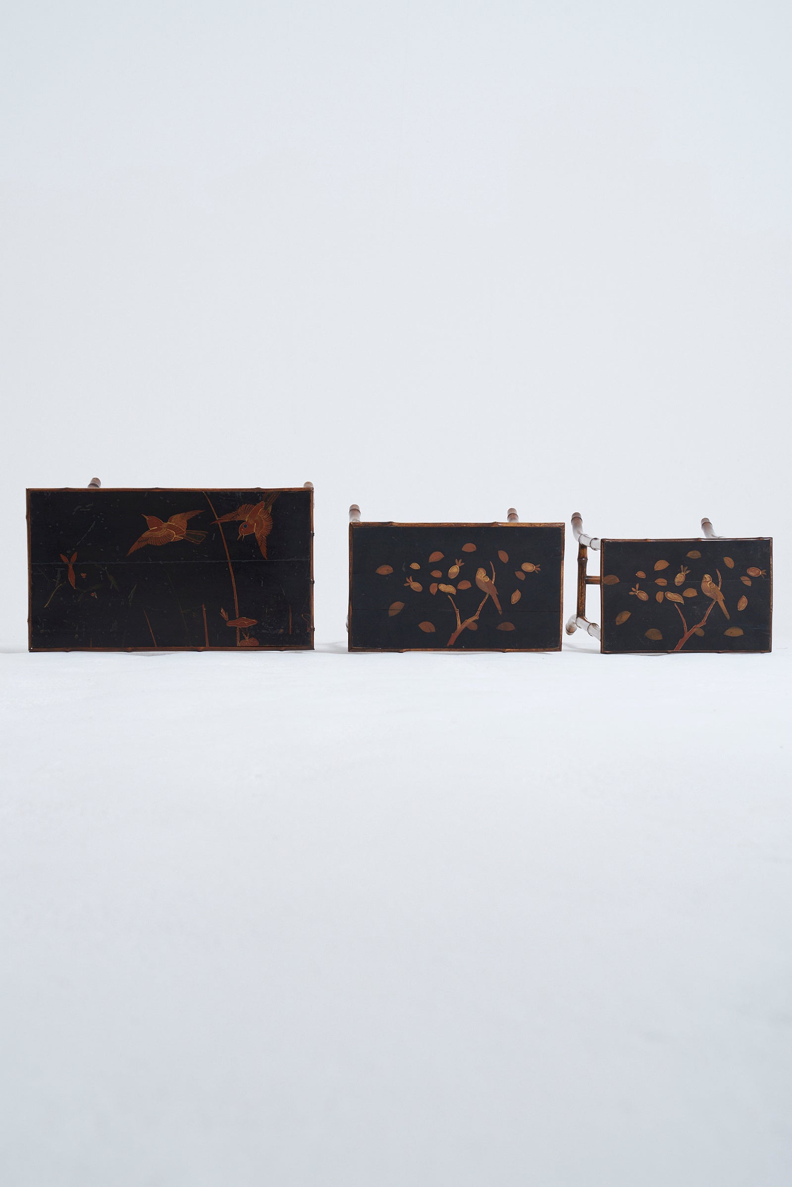 Nest of Japanned Tables by Perret & Vibert