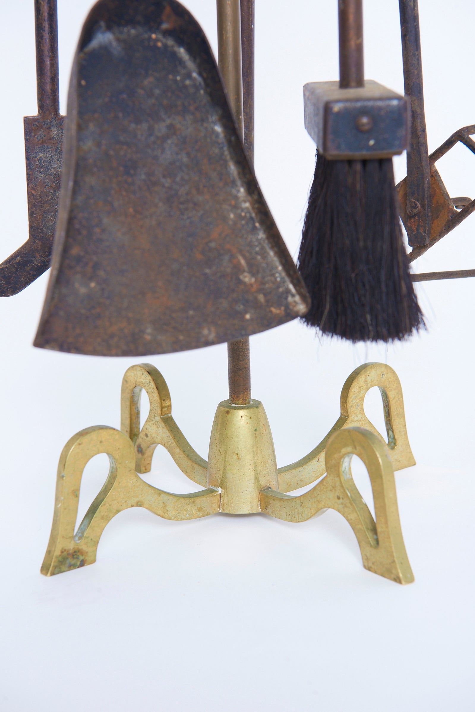 Mid-Century Brass Fire Tools