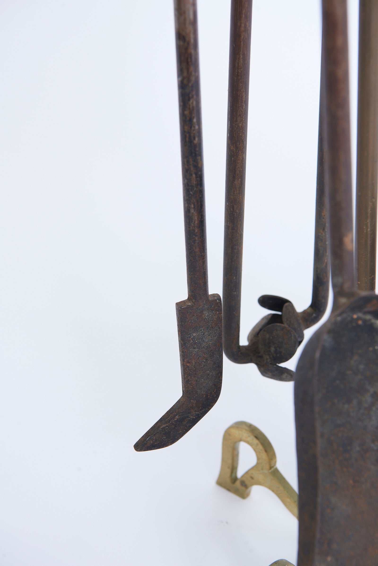 Mid-Century Brass Fire Tools