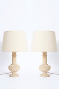 9582- Pair of Stone Table Lamps