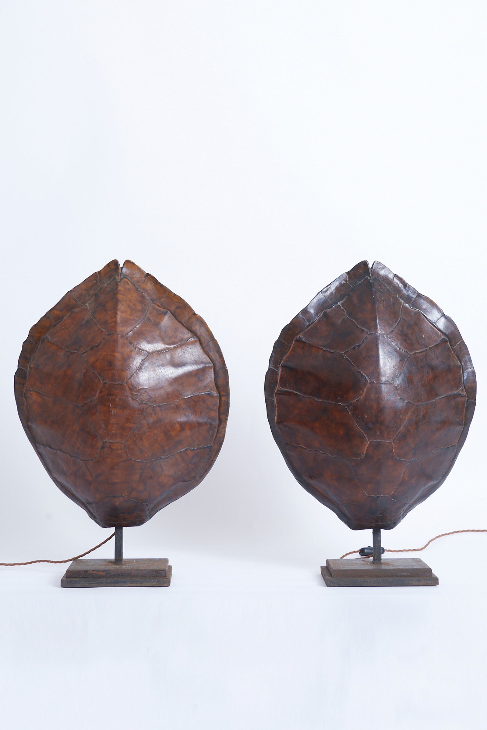 9585- Pair of Tortoiseshell Table Lamps