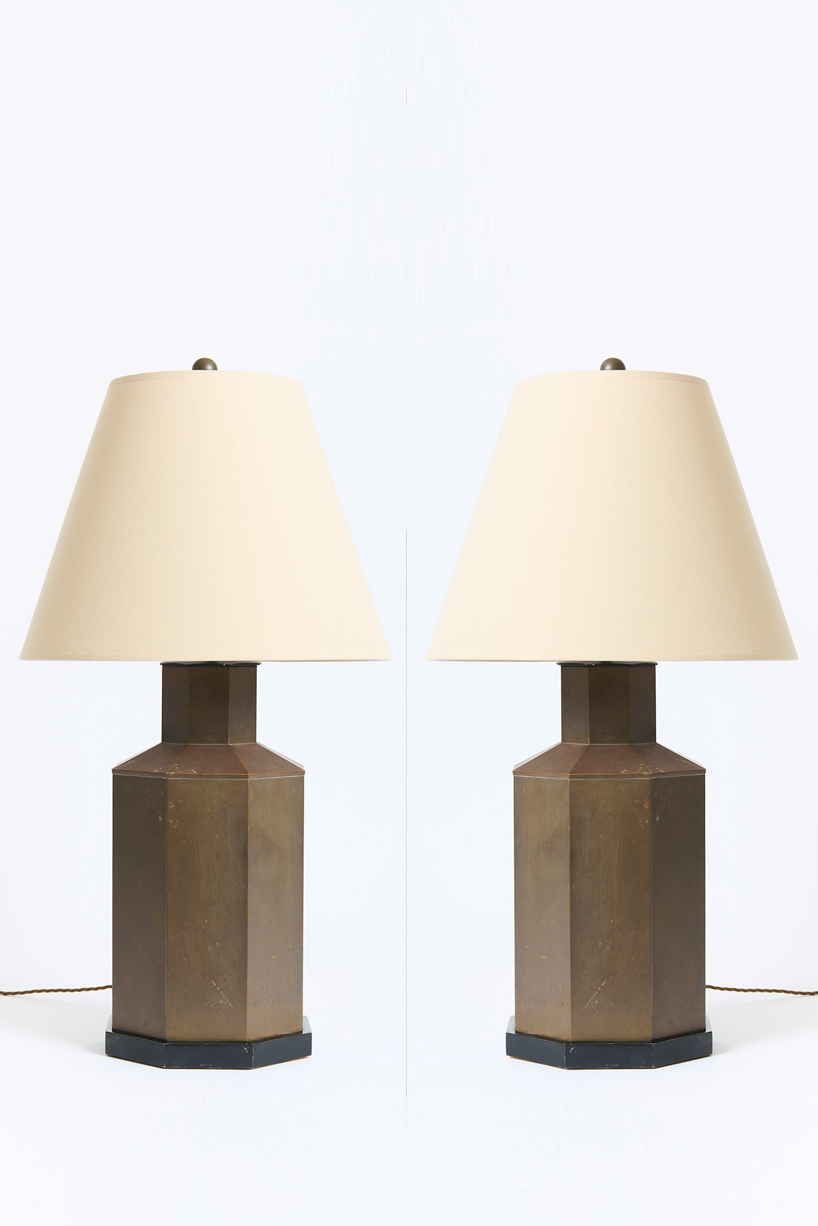 9629- Pair of Brass Table Lamps