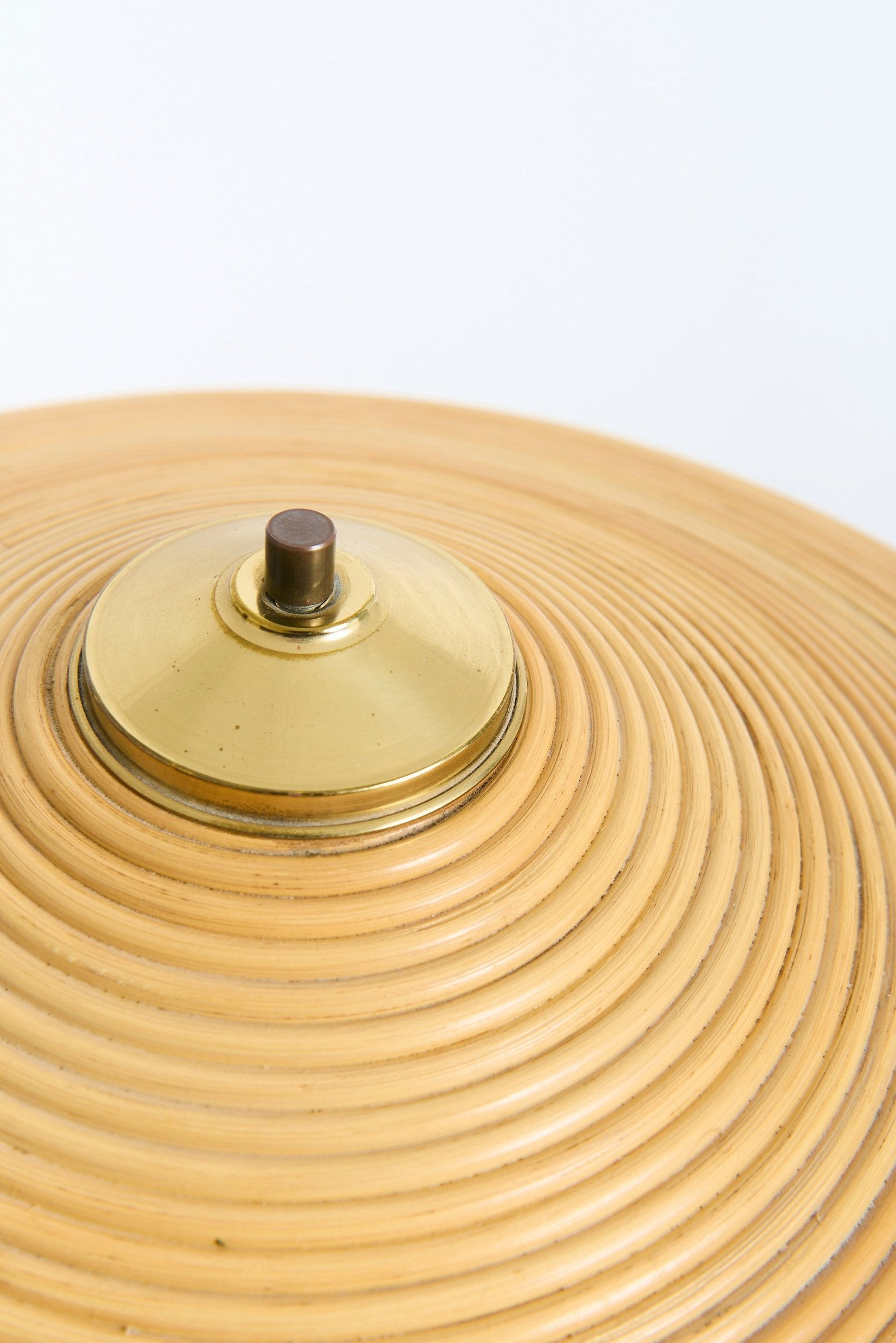 Pair of Brass and Bamboo Table Lamps