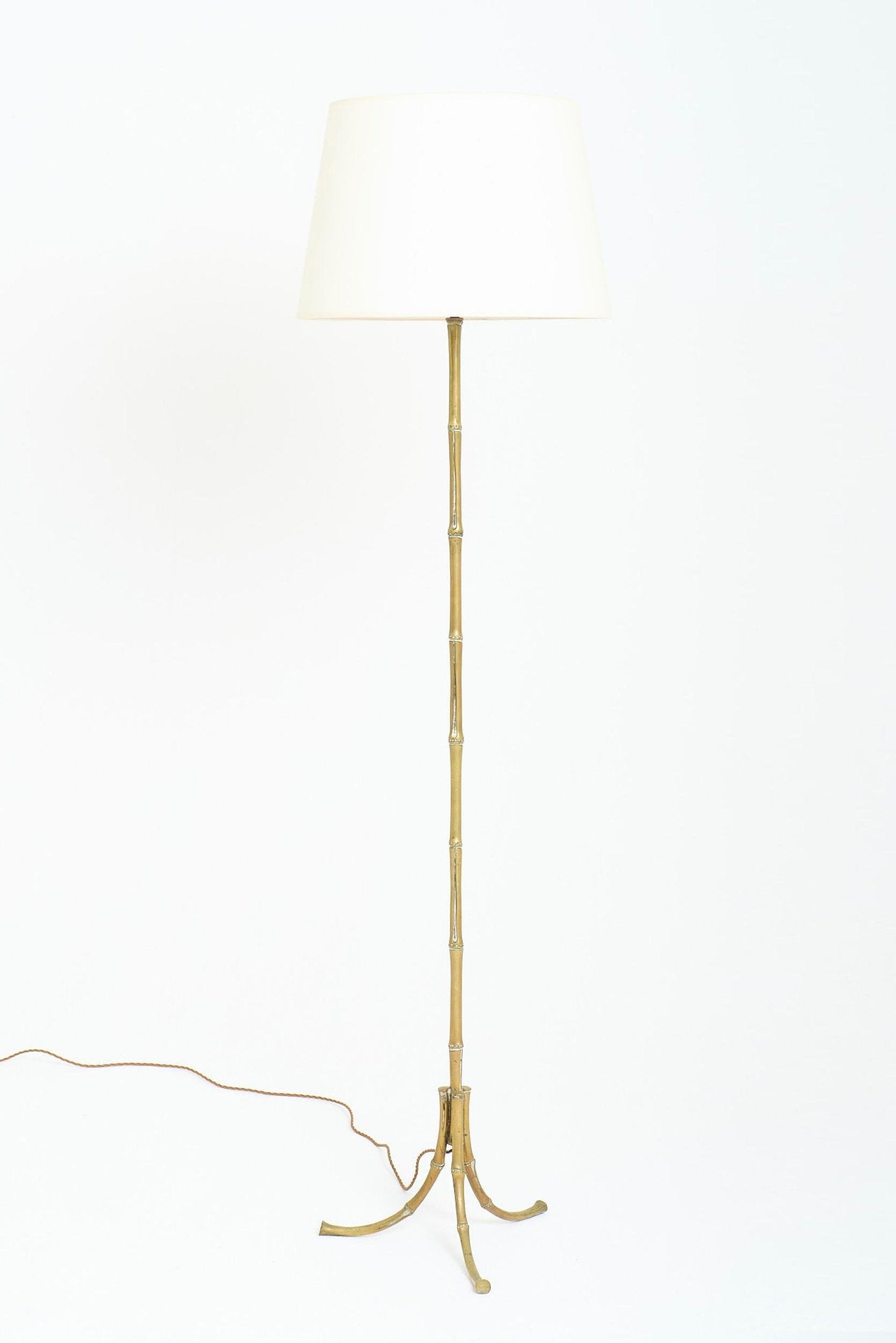 9649- Bronze Bamboo Floor Lamp