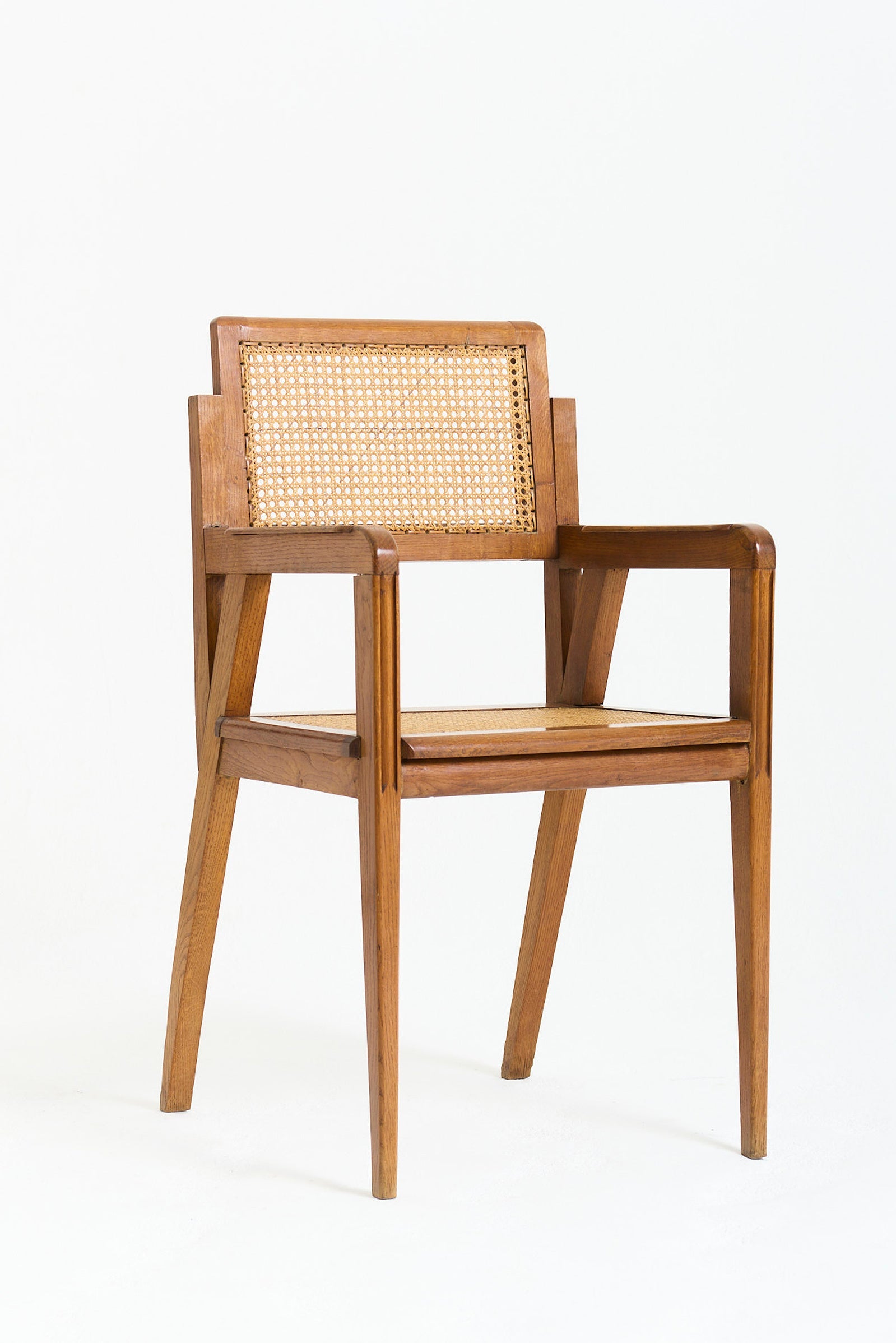 Oak and Cane Armchair