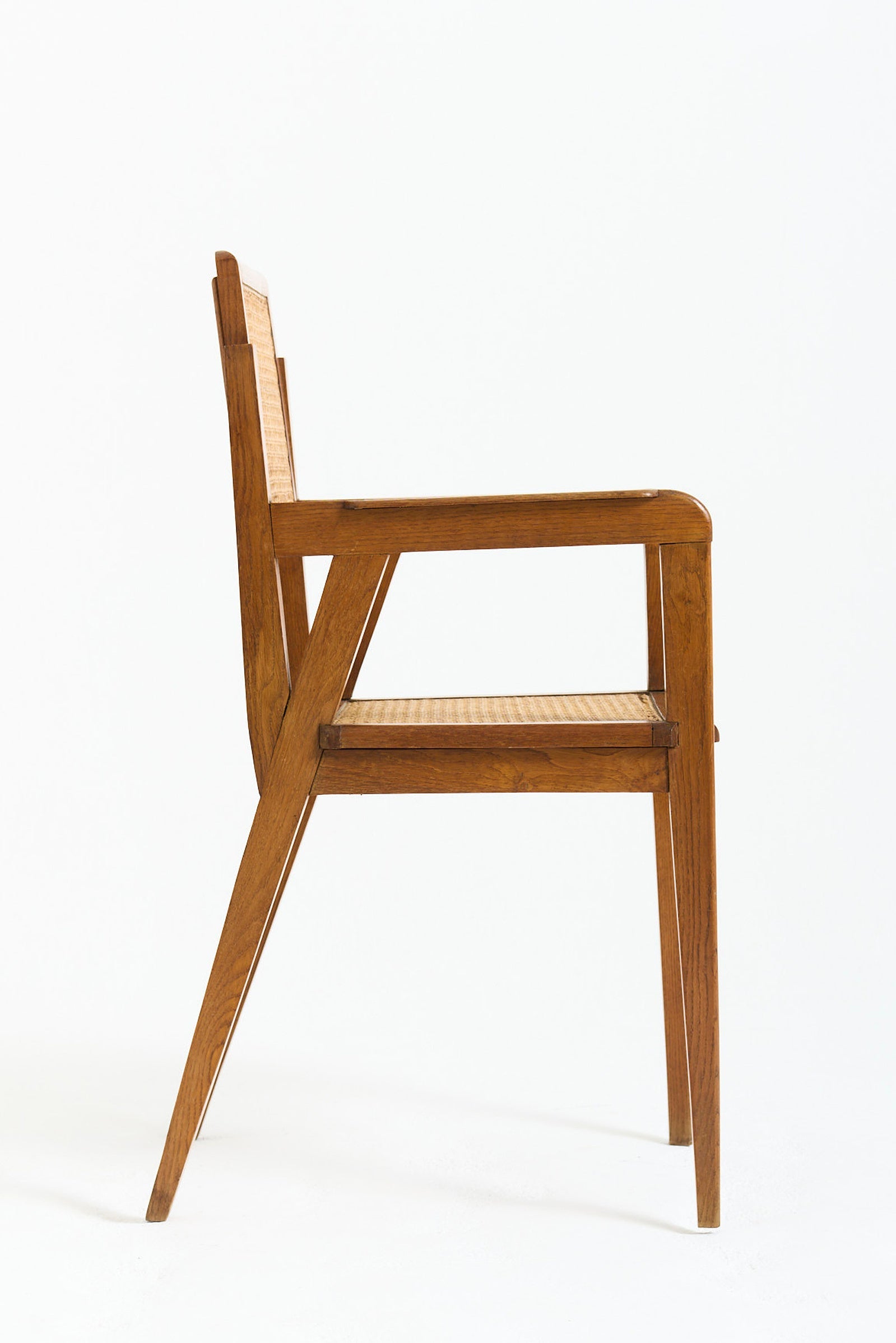Oak and Cane Armchair