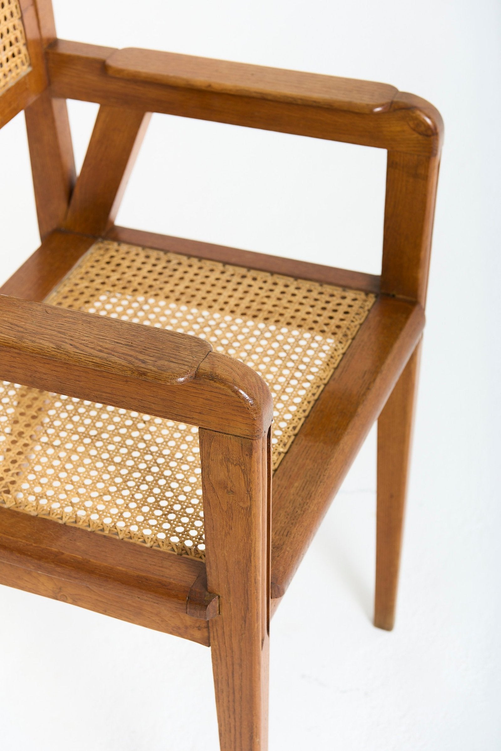 Oak and Cane Armchair