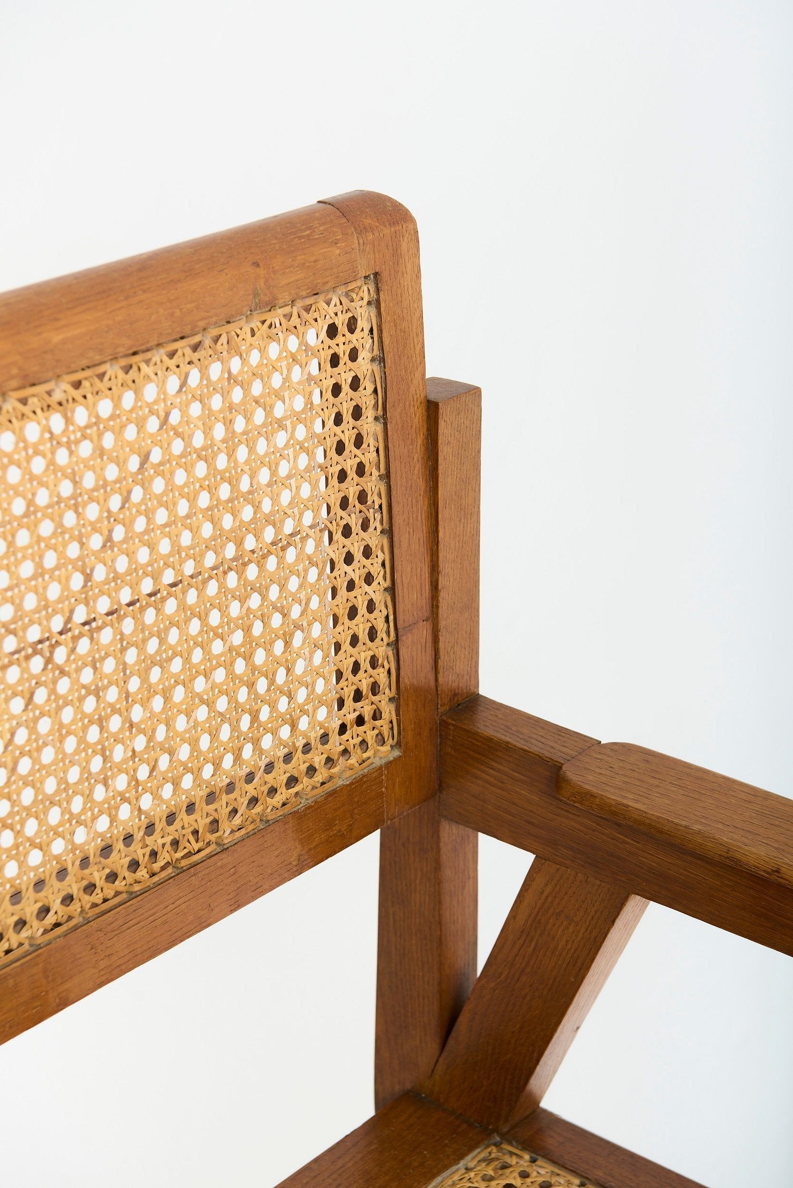 Oak and Cane Armchair