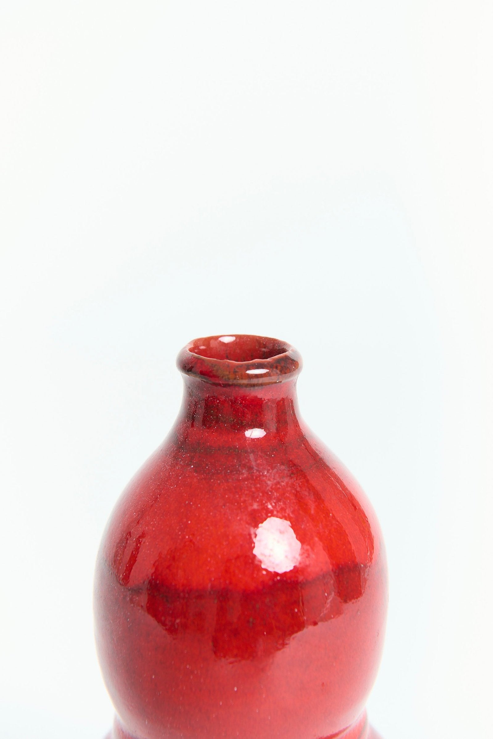 Red Ceramic Vase