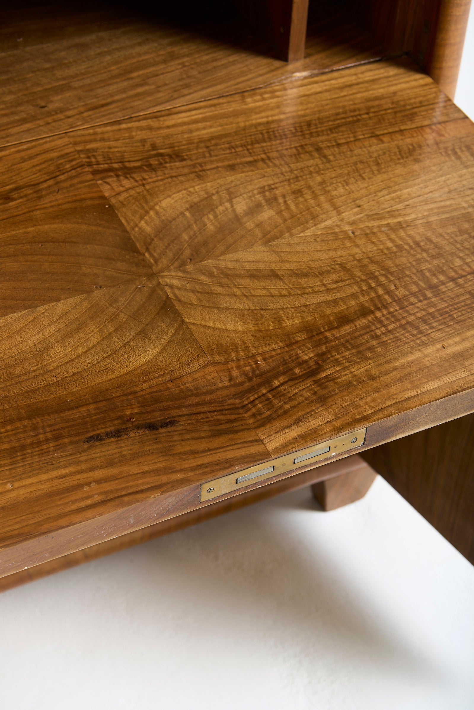 Art Deco Walnut and Velum Cabinet