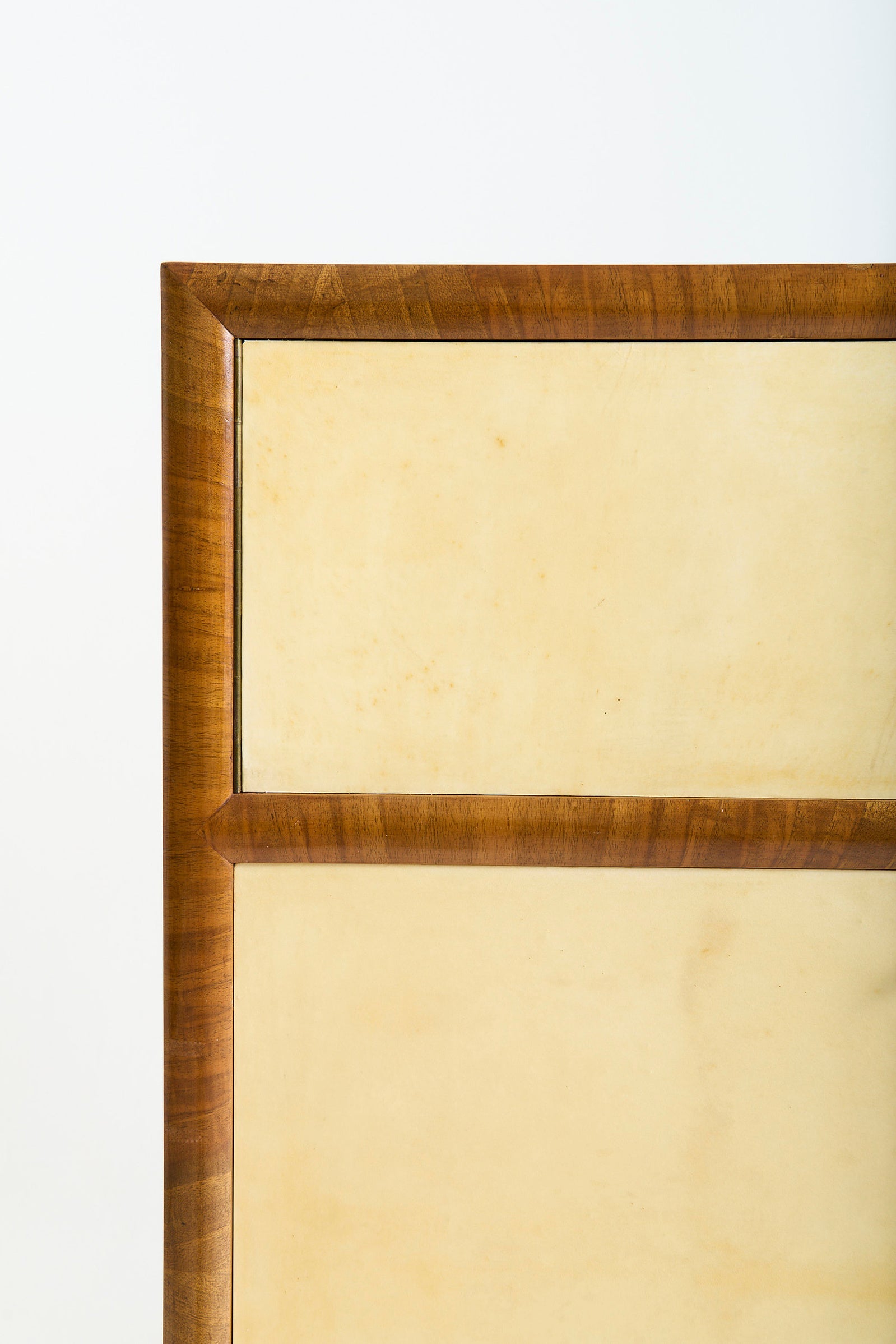 Art Deco Walnut and Velum Cabinet