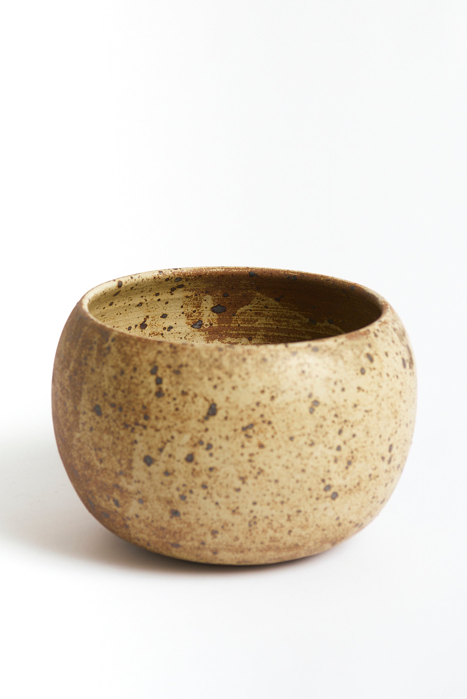 9670- Stoneware and Pyrite Oxide Vessel