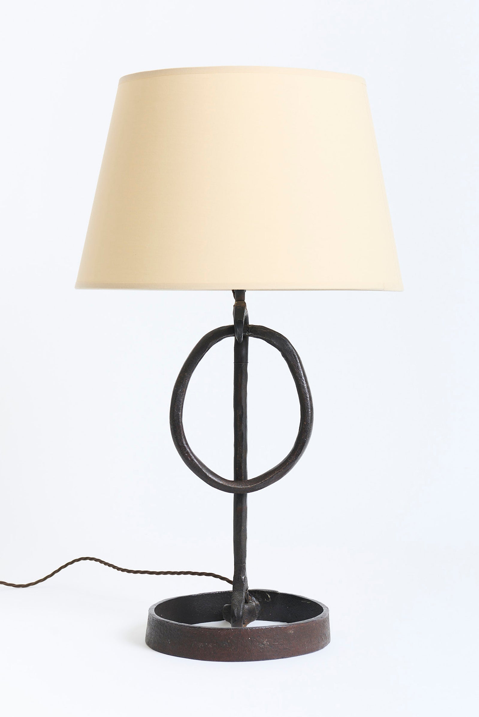 9677- Forged Iron Table Lamp