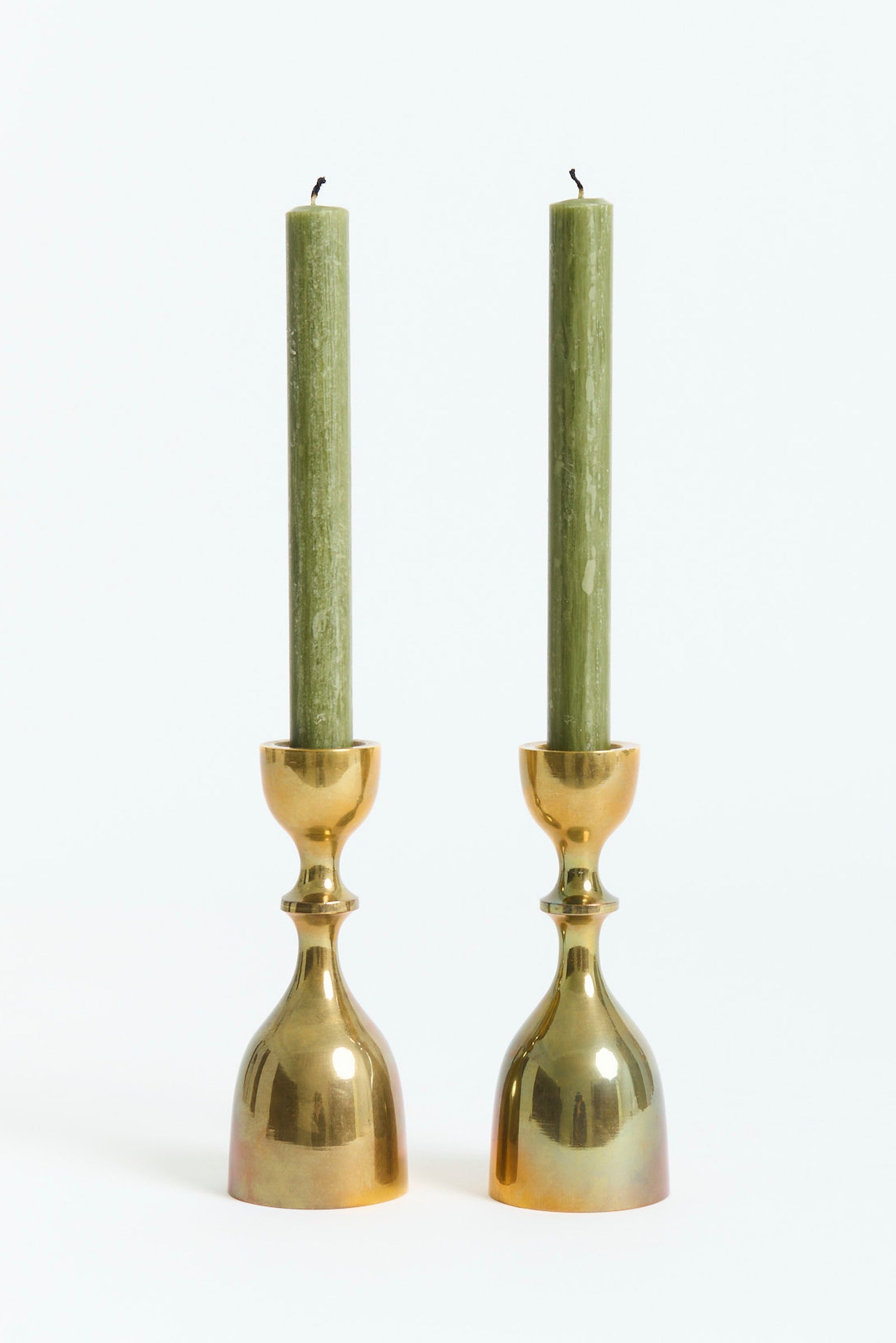 9689- Pair of Brass Candlesticks