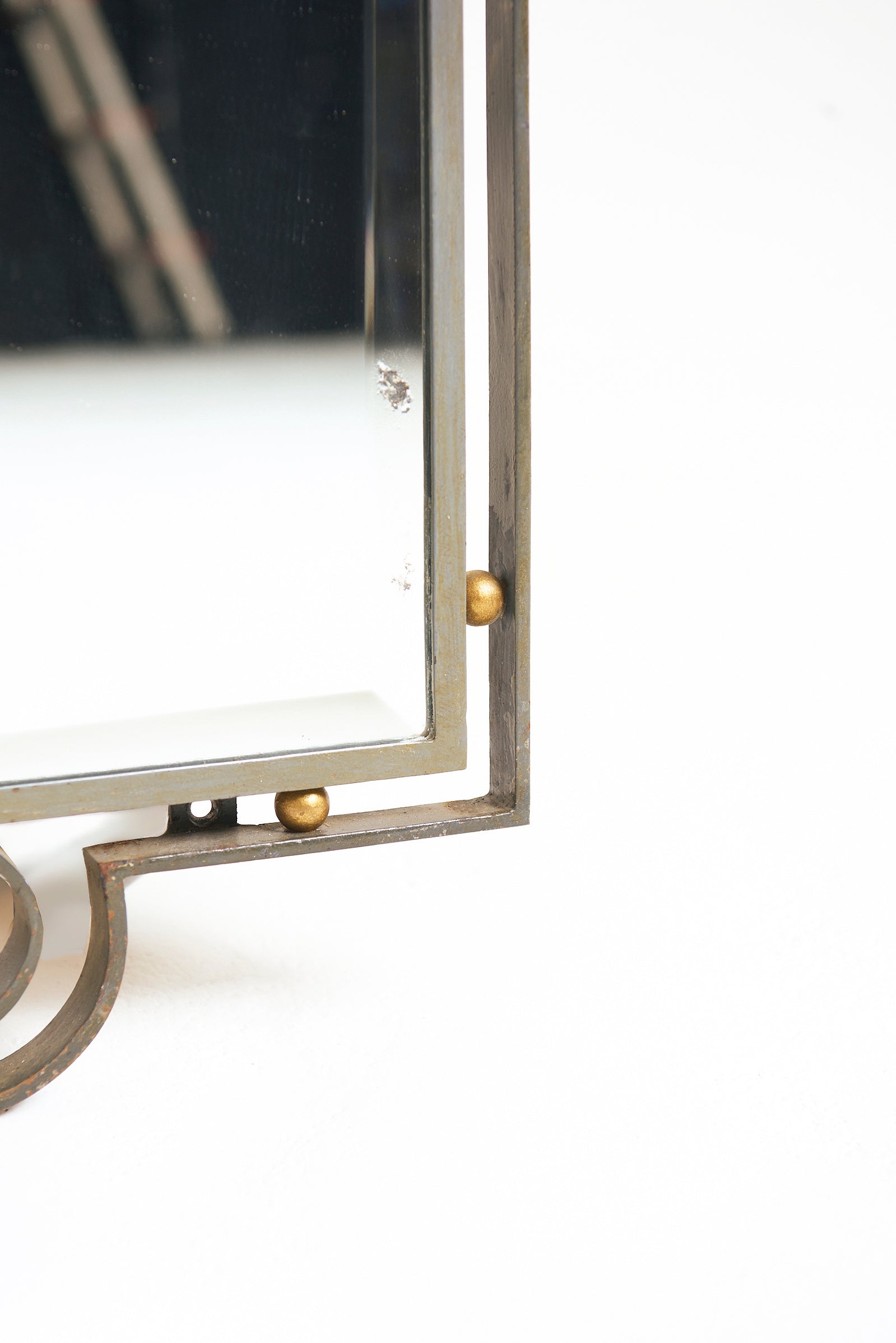 Art Deco Forged Iron Mirror