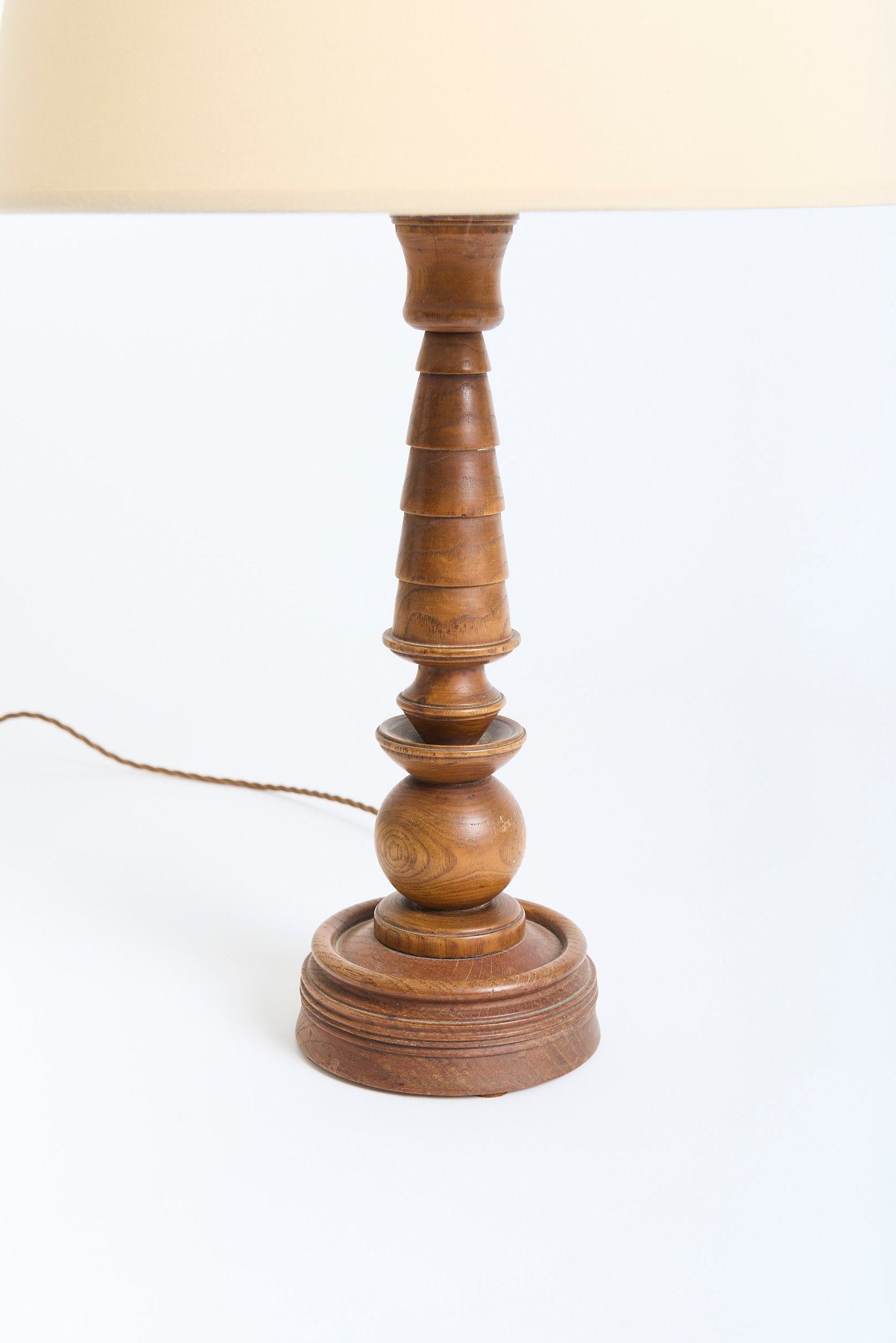Art Deco Oak Table Lamp