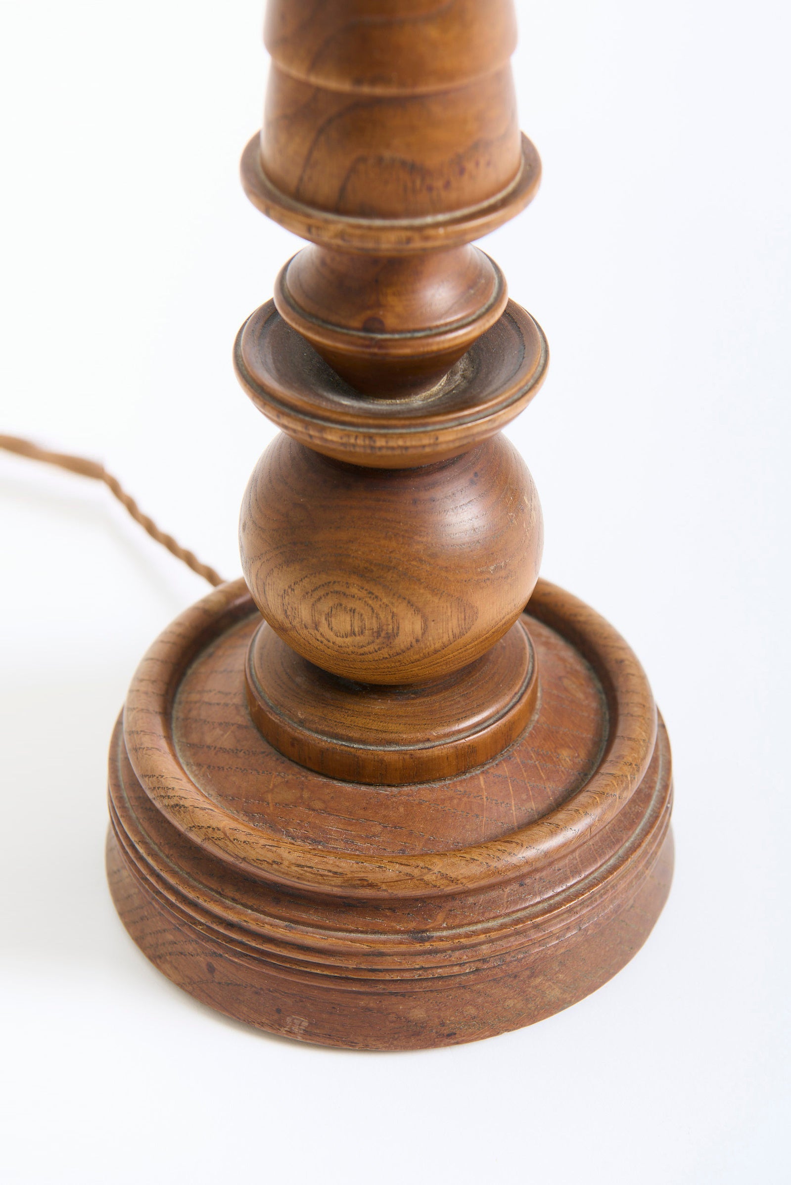 Art Deco Oak Table Lamp