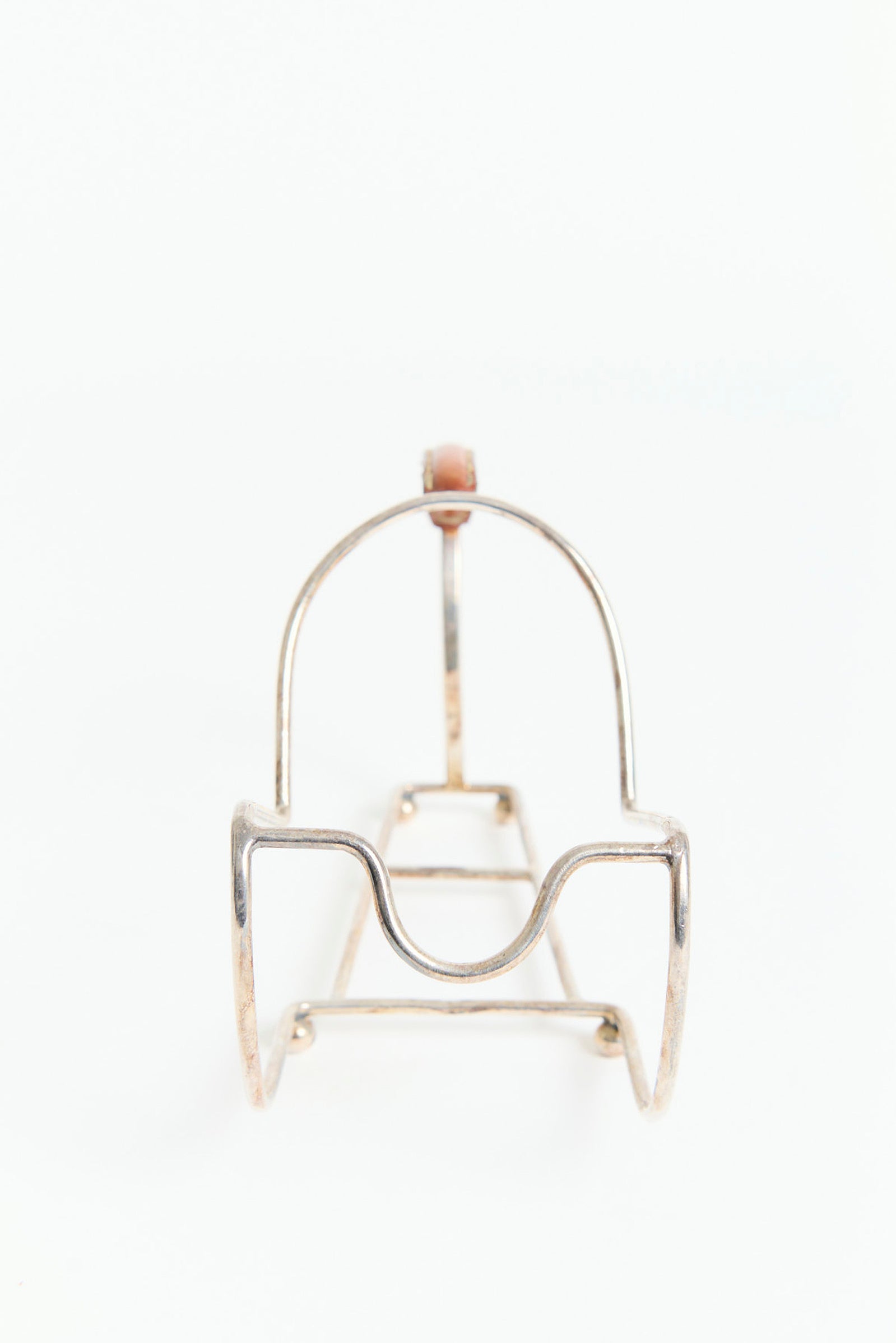 Silvered and Leather Wine Bottle Holder by Almazán