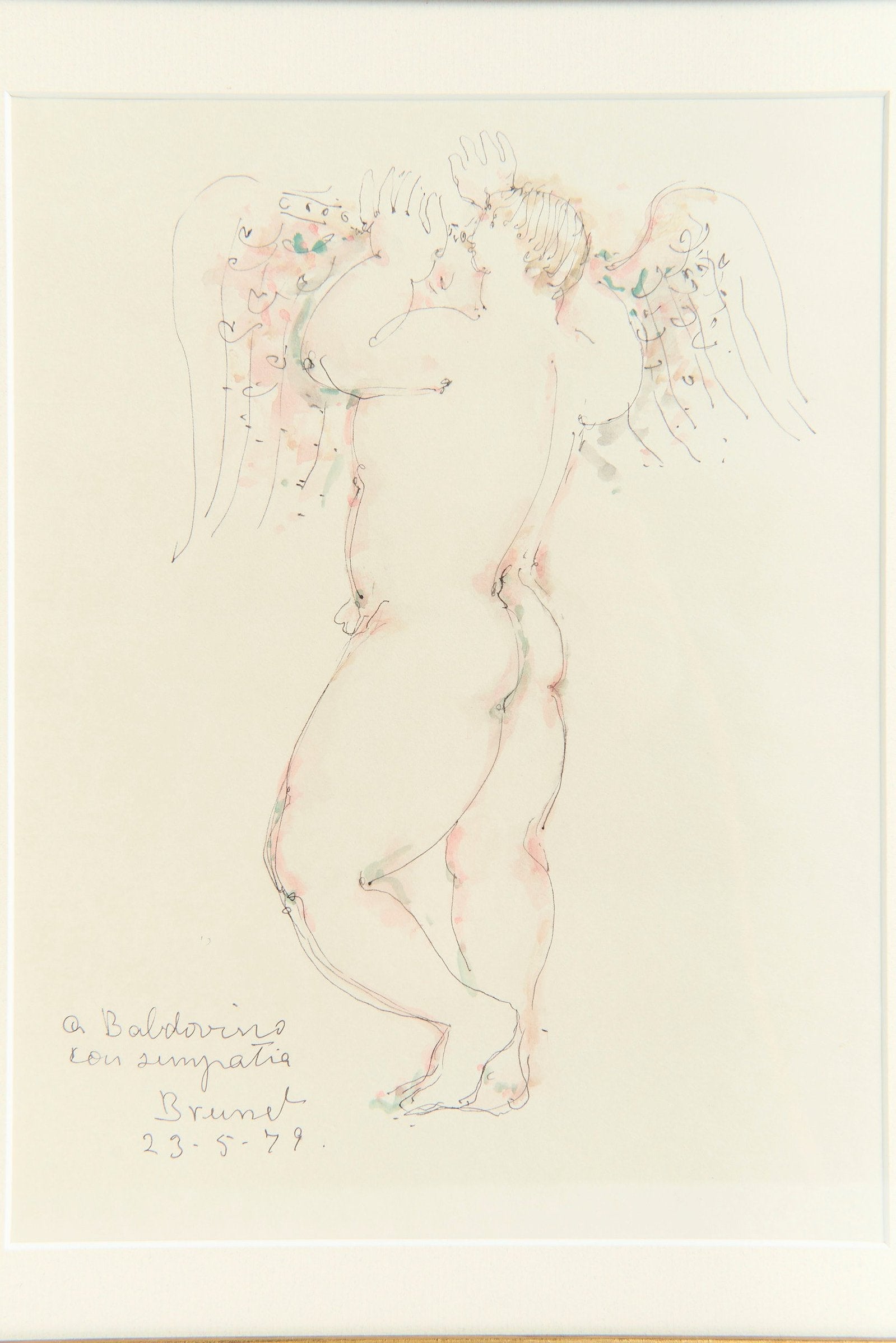 Watercolour by Miquel Brunet (1919-2007)