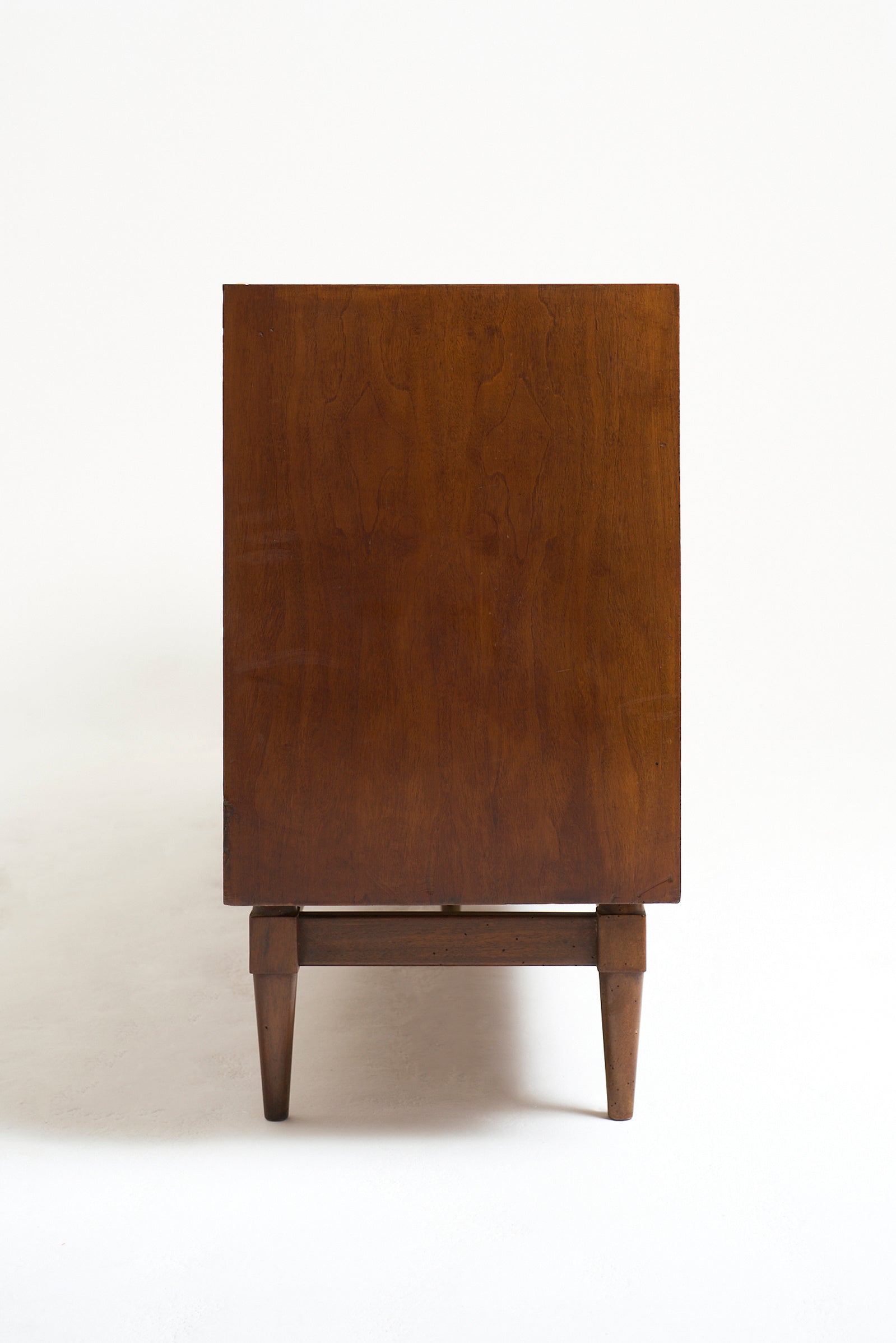 Mid-Century Walnut and Leather Sideboard