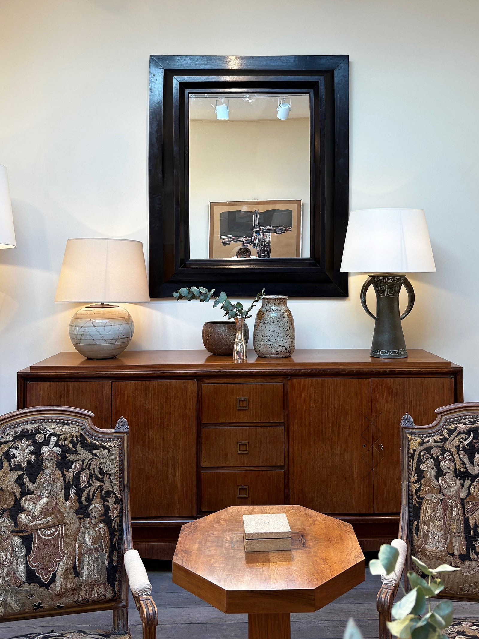 Spanish Ebonised Mirror