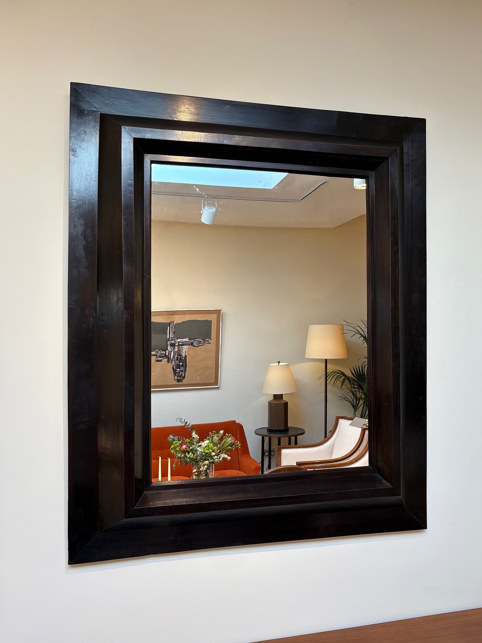 Spanish Ebonised Mirror