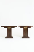 9755- Near Pair of Art Deco Console Tables
