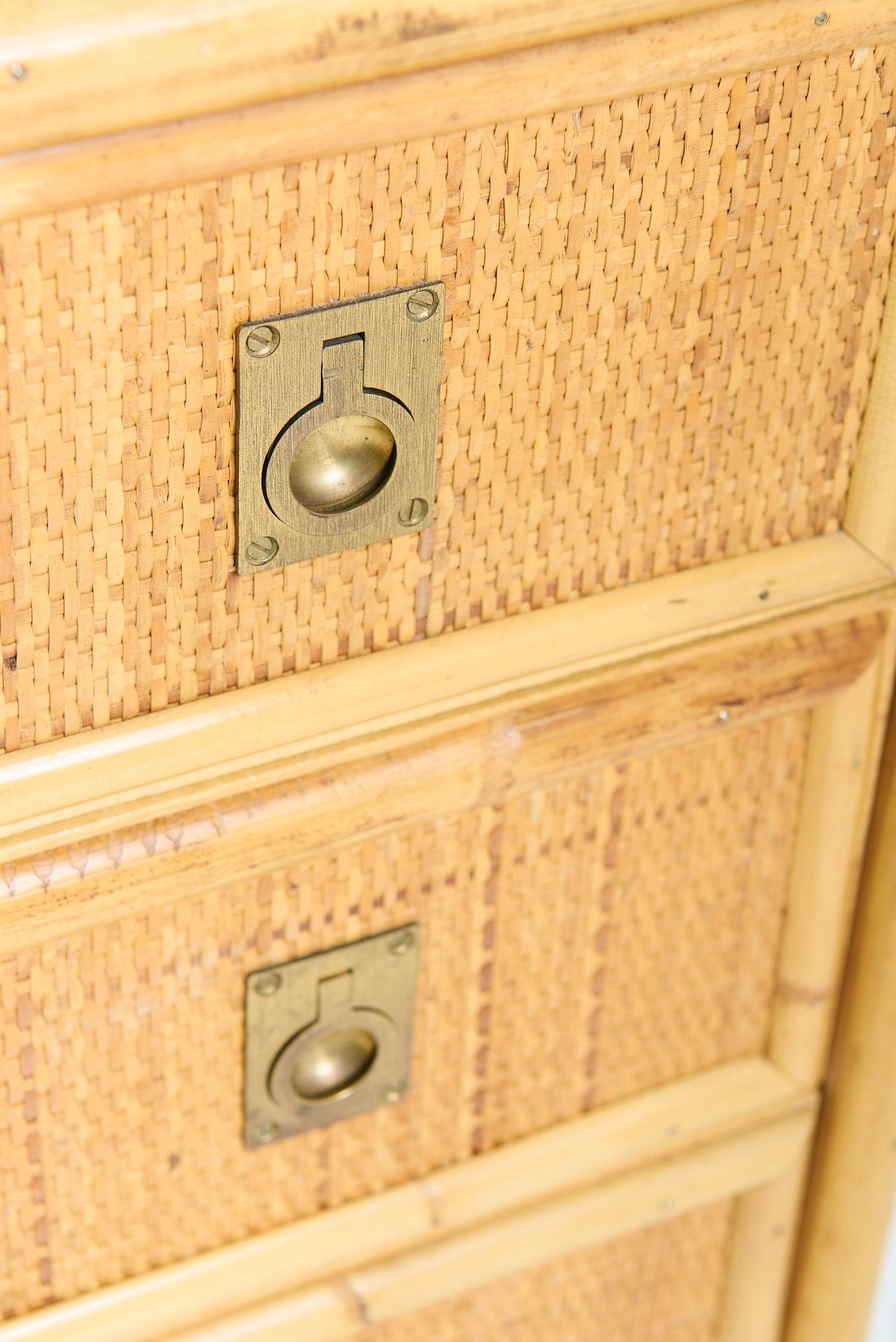 Pair of Rattan Chests of Drawers by Dal Vera