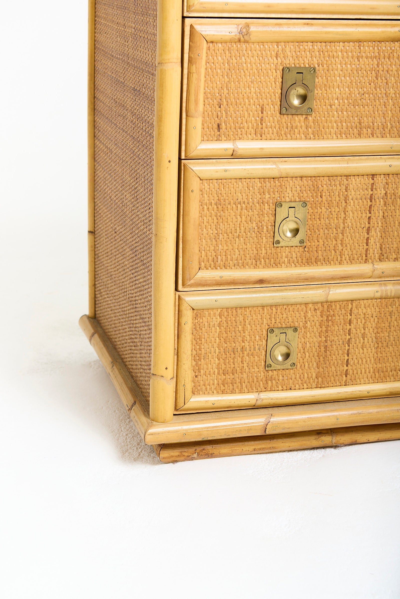 Pair of Rattan Chests of Drawers by Dal Vera